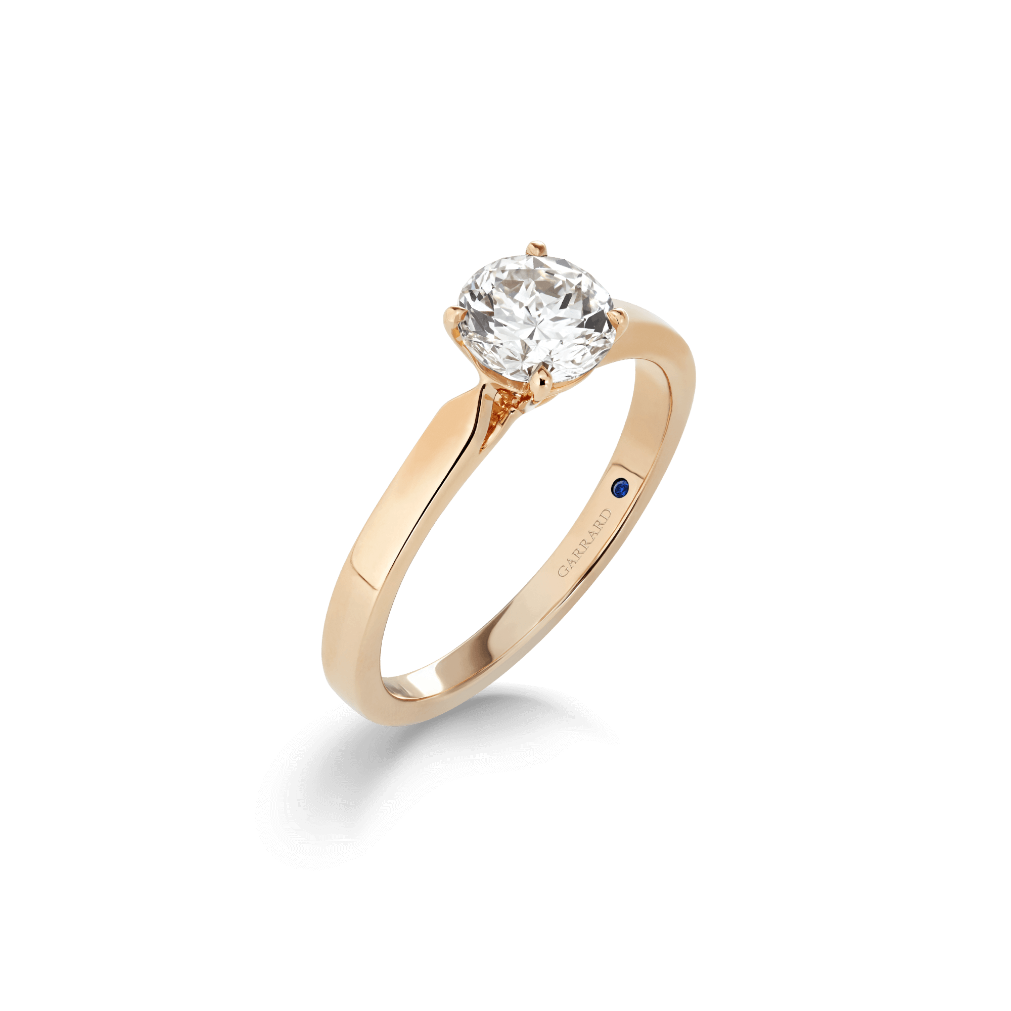 Garrard Cherish Round Diamond Solitaire Engagement Ring In 18 Carat Rose Gold 2017174 1