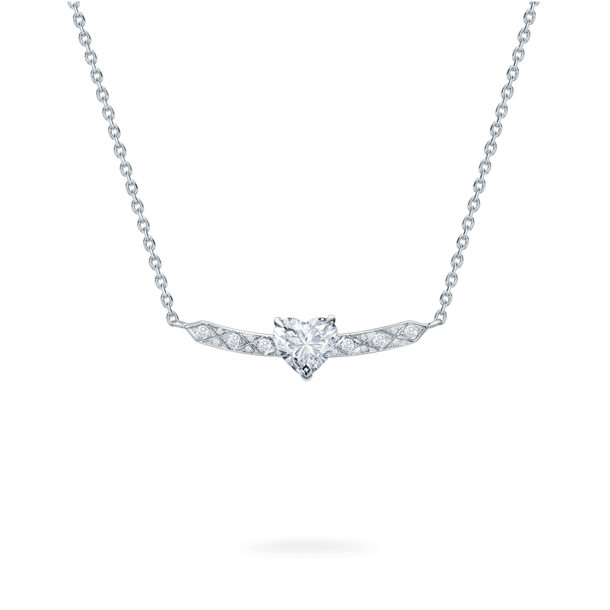 Garrard Classic jewellery collection Signature Heart Shape Diamond Pendant In Platinum 2015225 2