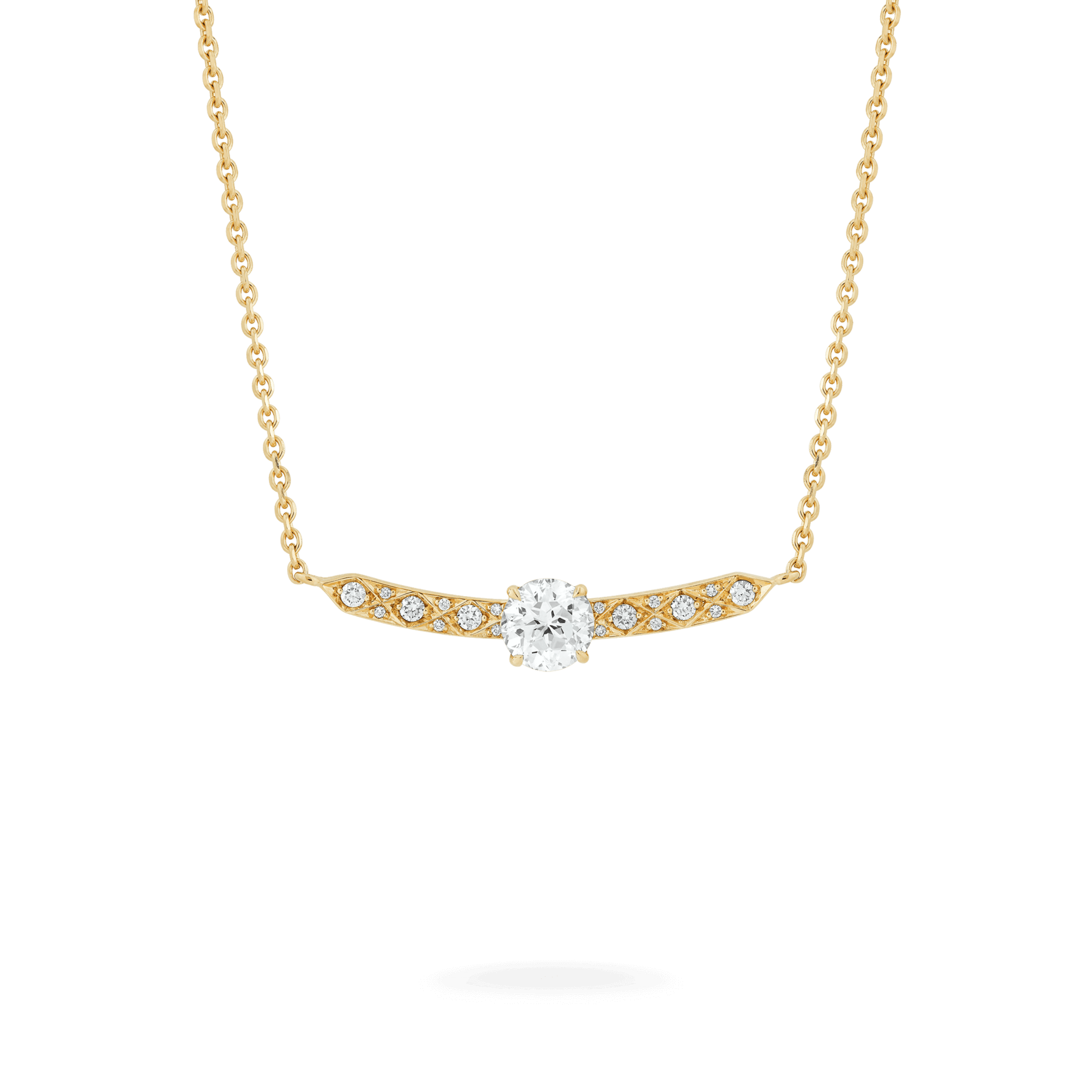 Garrard Classic jewellery collection Signature Round Brilliant Diamond Pendant In 18ct Yellow Gold 2015851 1