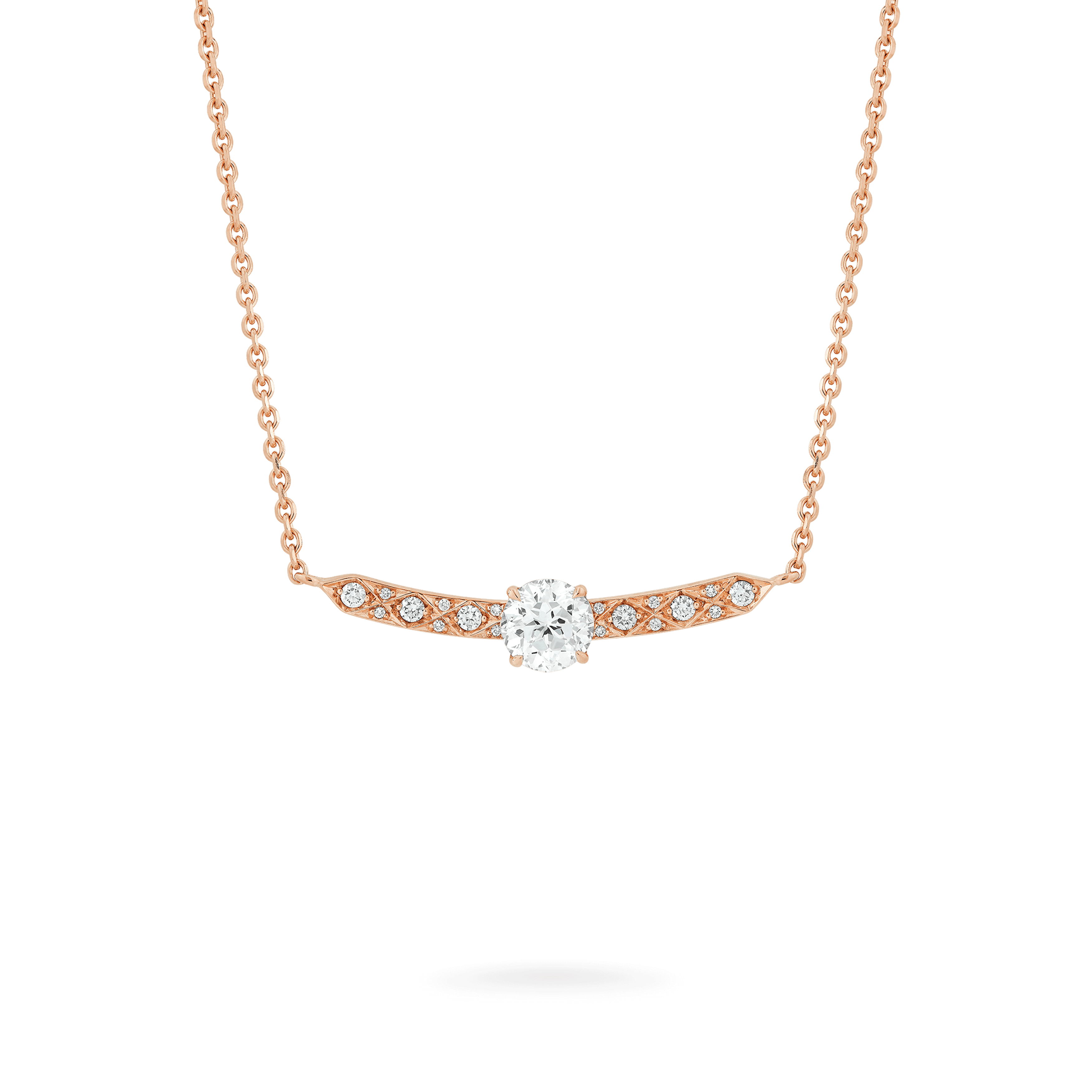 Garrard Classic jewellery collection Signature Round Diamond Pendant In 18ct Rose Gold 2015847 4 Garrard Classic jewellery collection Signature Round Diamond Pendant In 18ct Rose Gold 2015847 4