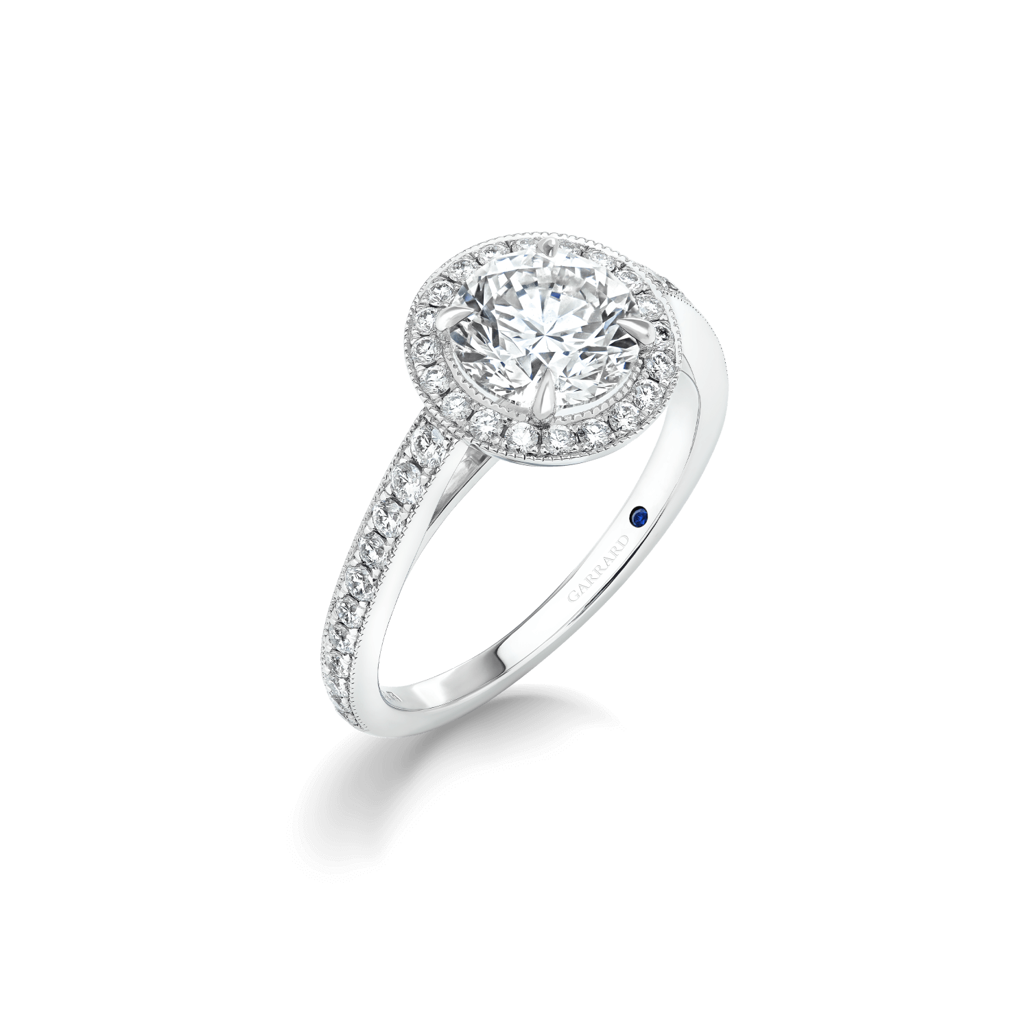 Evermore Round Brilliant Diamond Halo Engagement Ring In Platinum