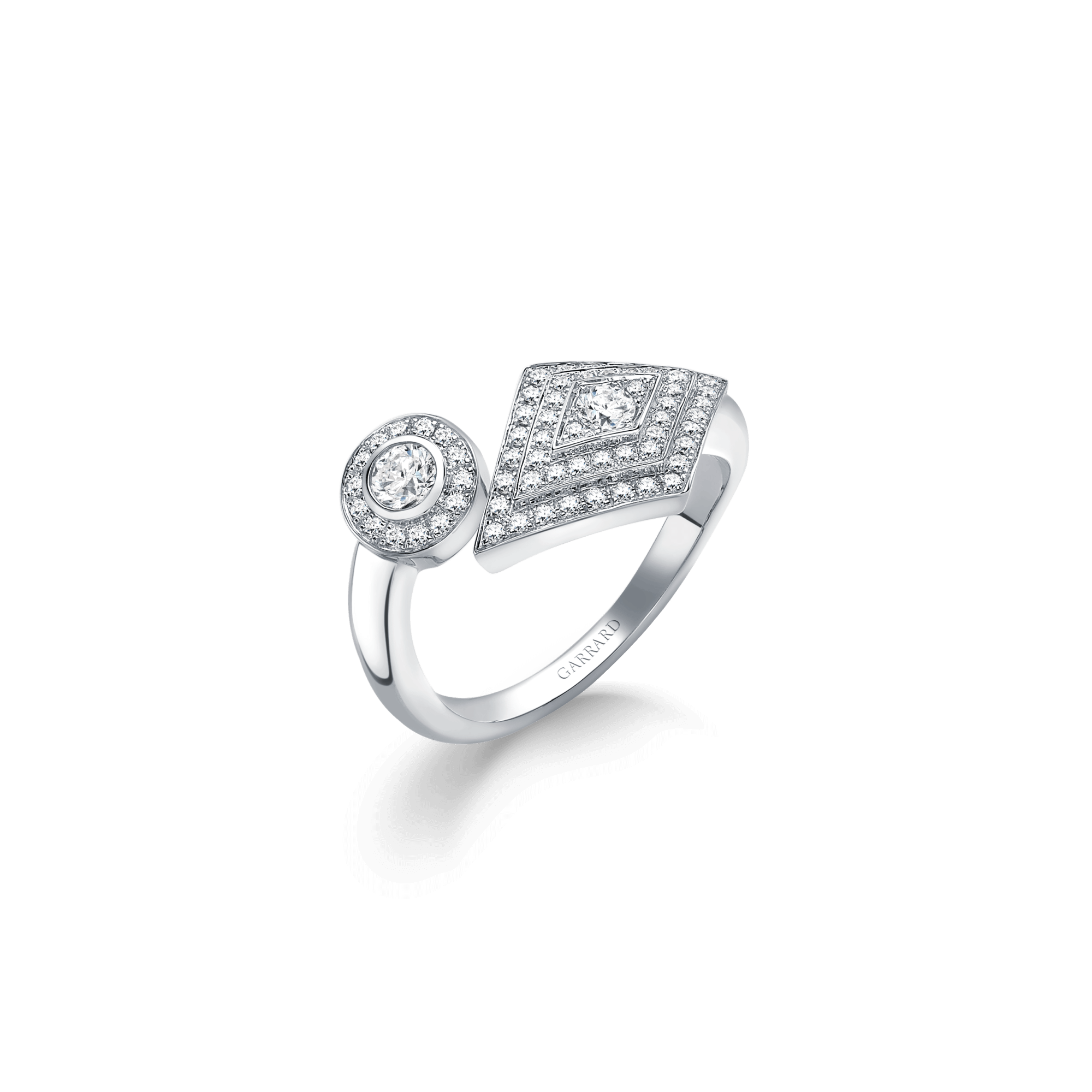 Garrard Mini Icons collection Albermarle Ring in 18ct White gold with Diamonds 2014368 Hero View