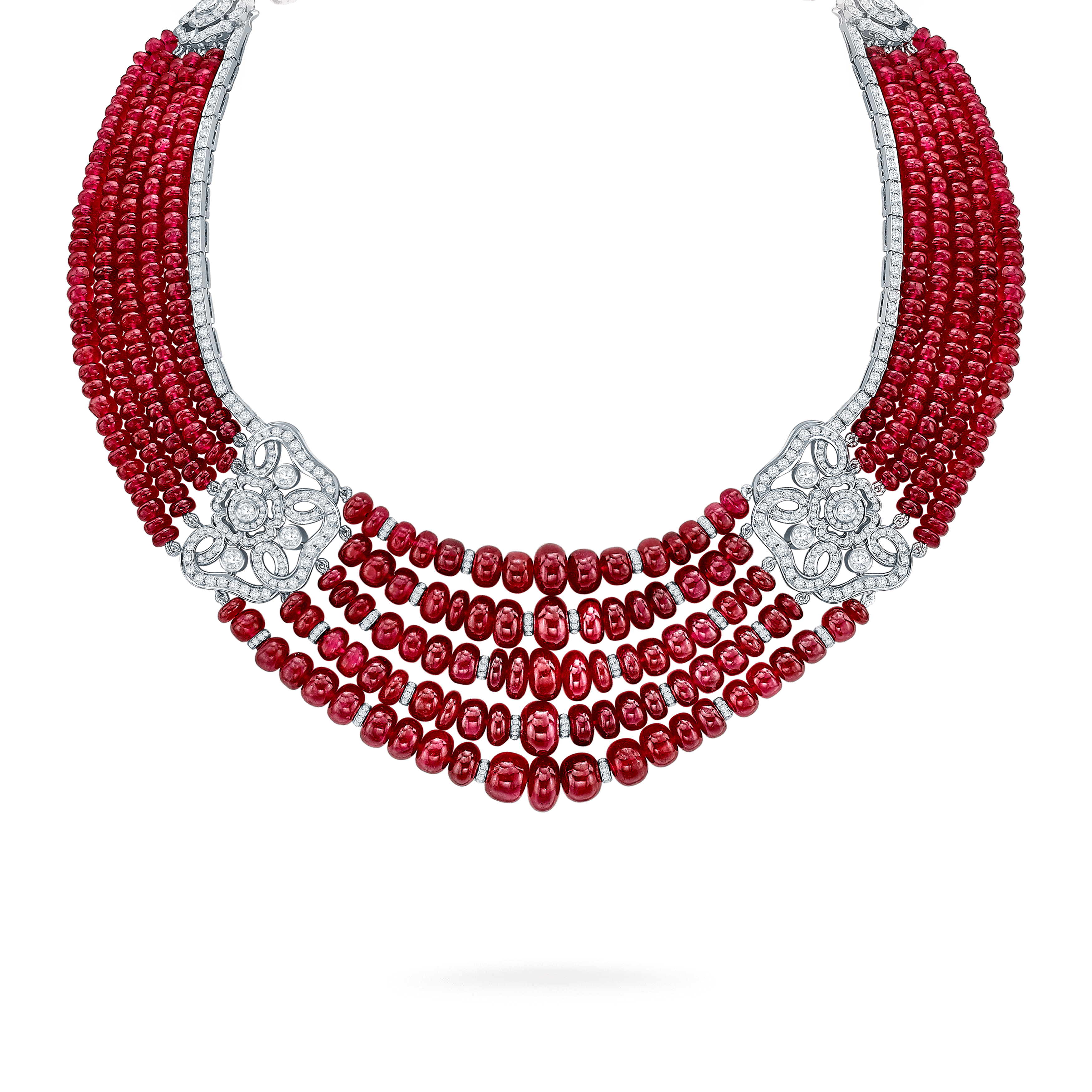 Red ruby diamond deals necklace