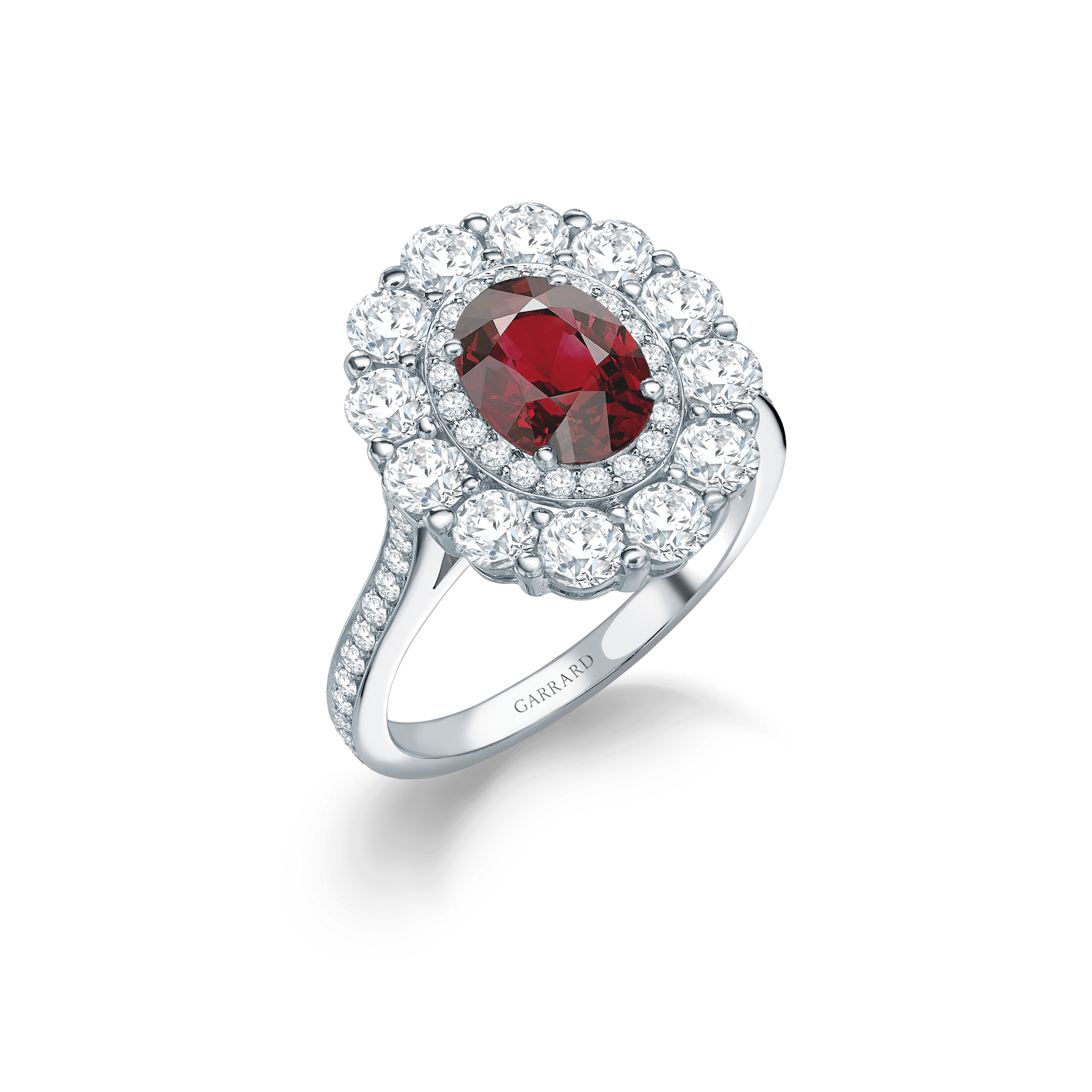Antique Art Deco Platinum Diamond and French Cut Ruby Ring – The Antique  Parlour