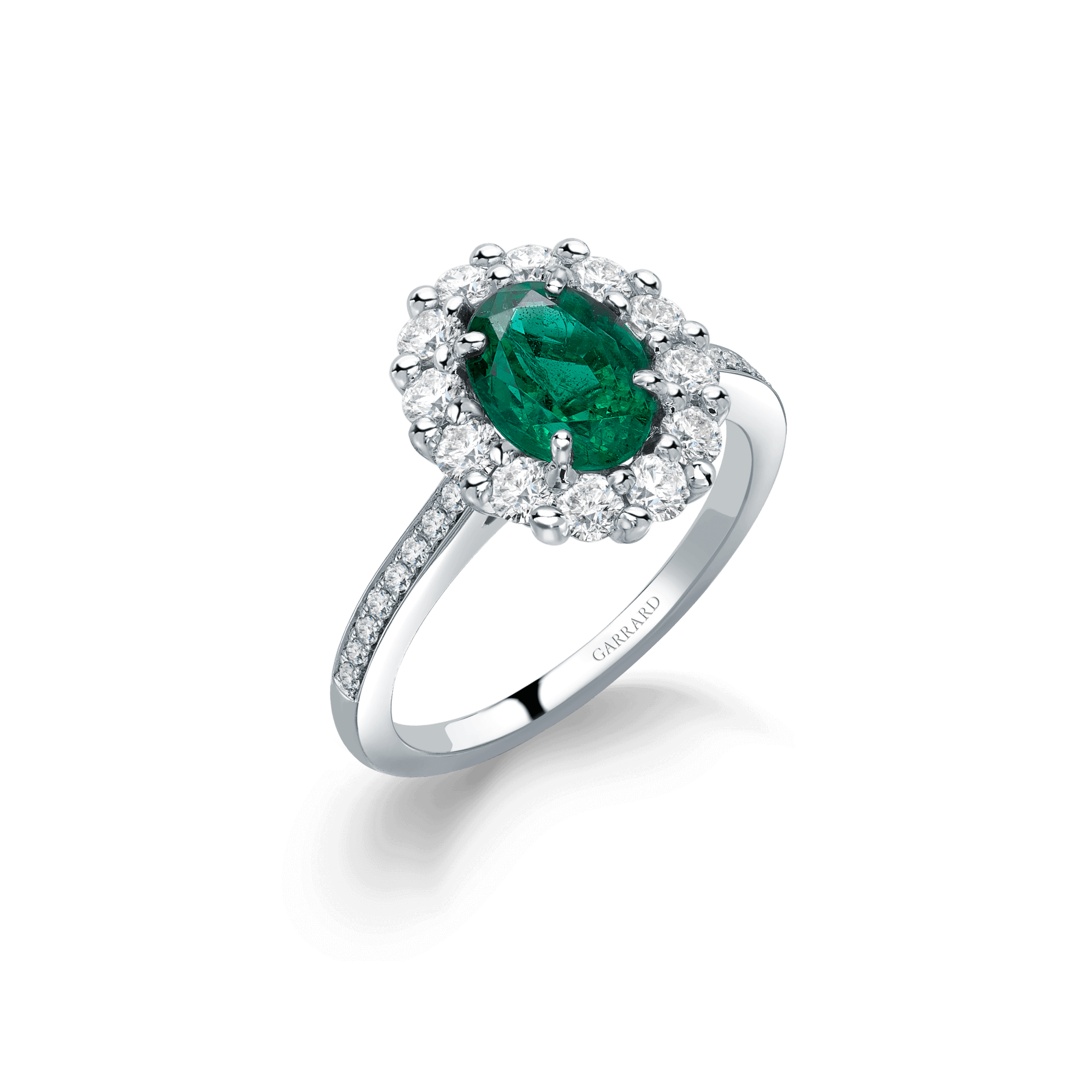 1735 Emerald Ring | In Platinum with Diamonds | Garrard