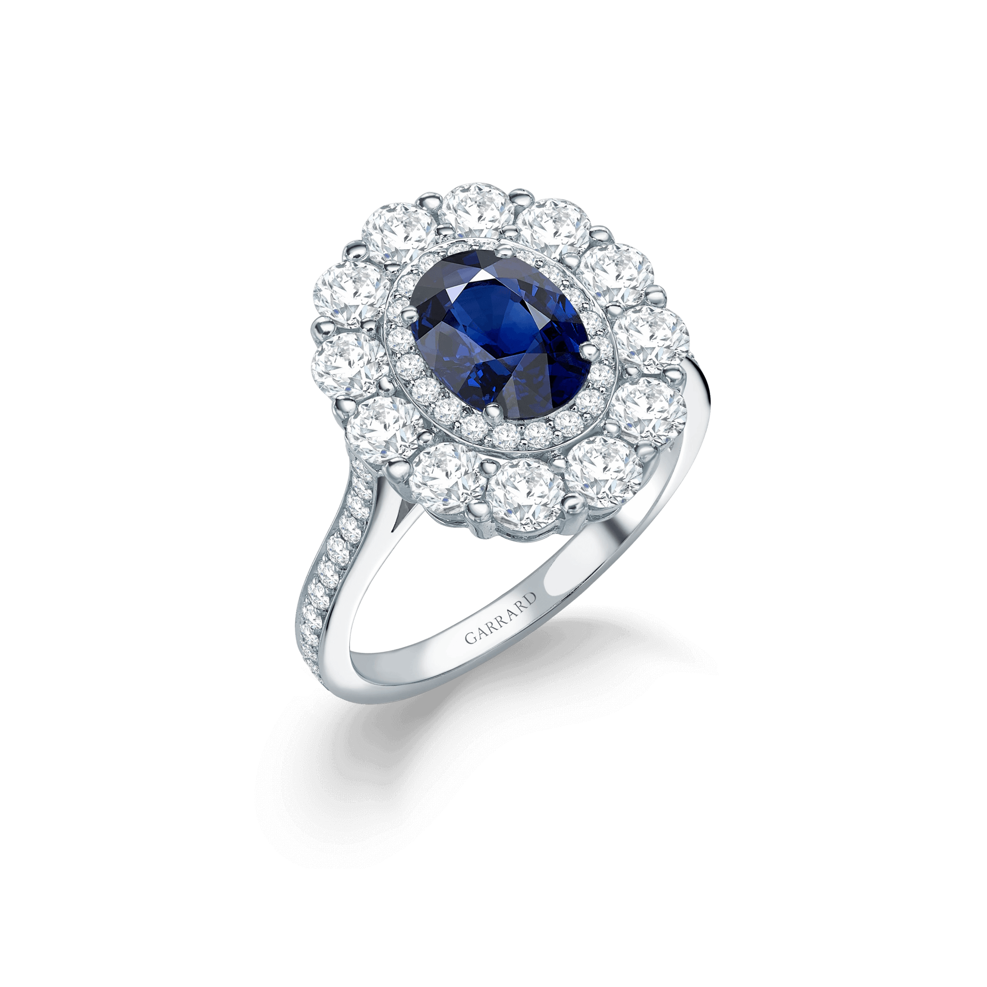 Garrard-1735-jewellery-collection-Sapphire-Double-Cluster-Ring-In-Platinum-with-Diamonds-JR17PT09-Hero-View