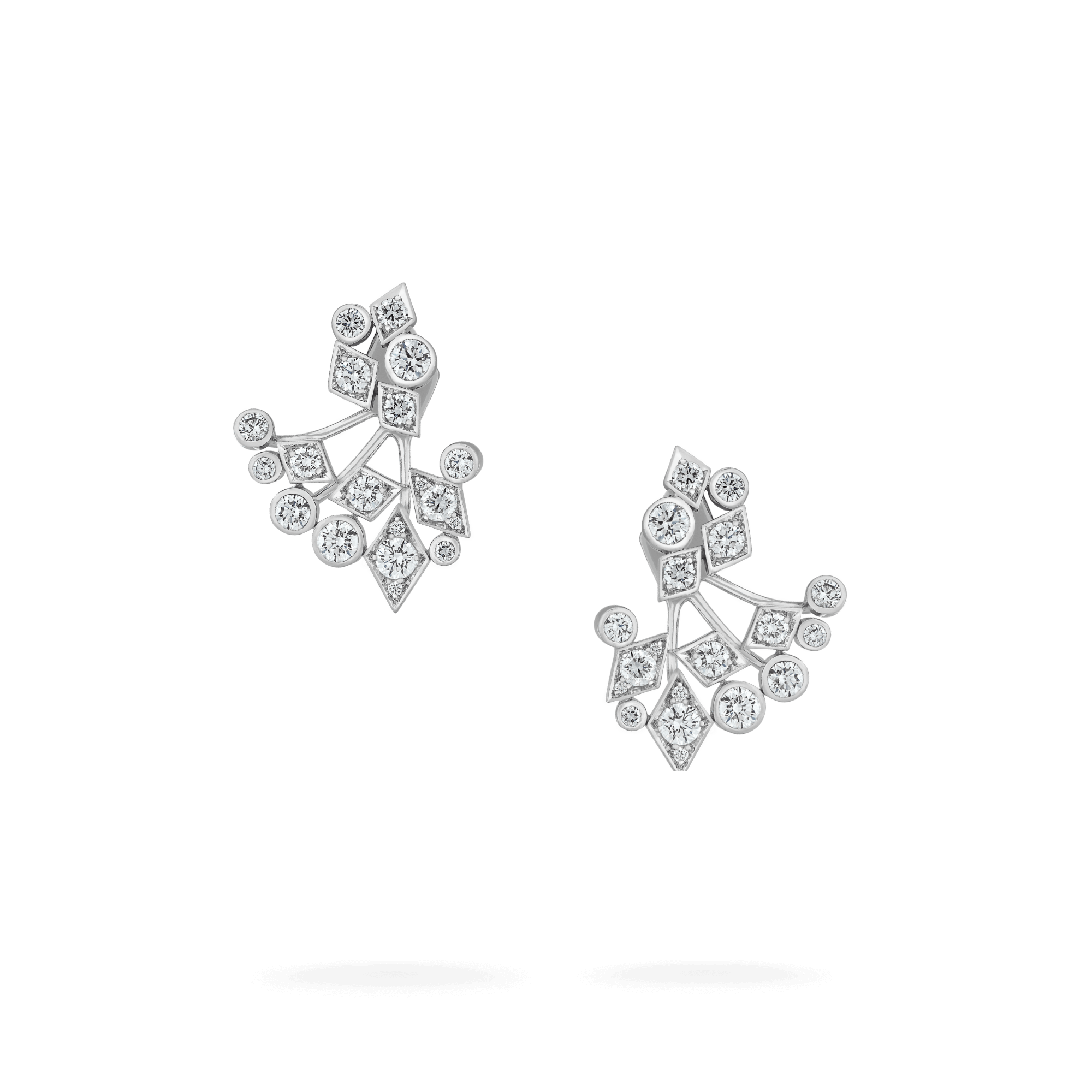 Garrard Albemarle Abstract jewellery Collection Diamond Ear Jackets In 18ct White Gold 2017413 Hero View