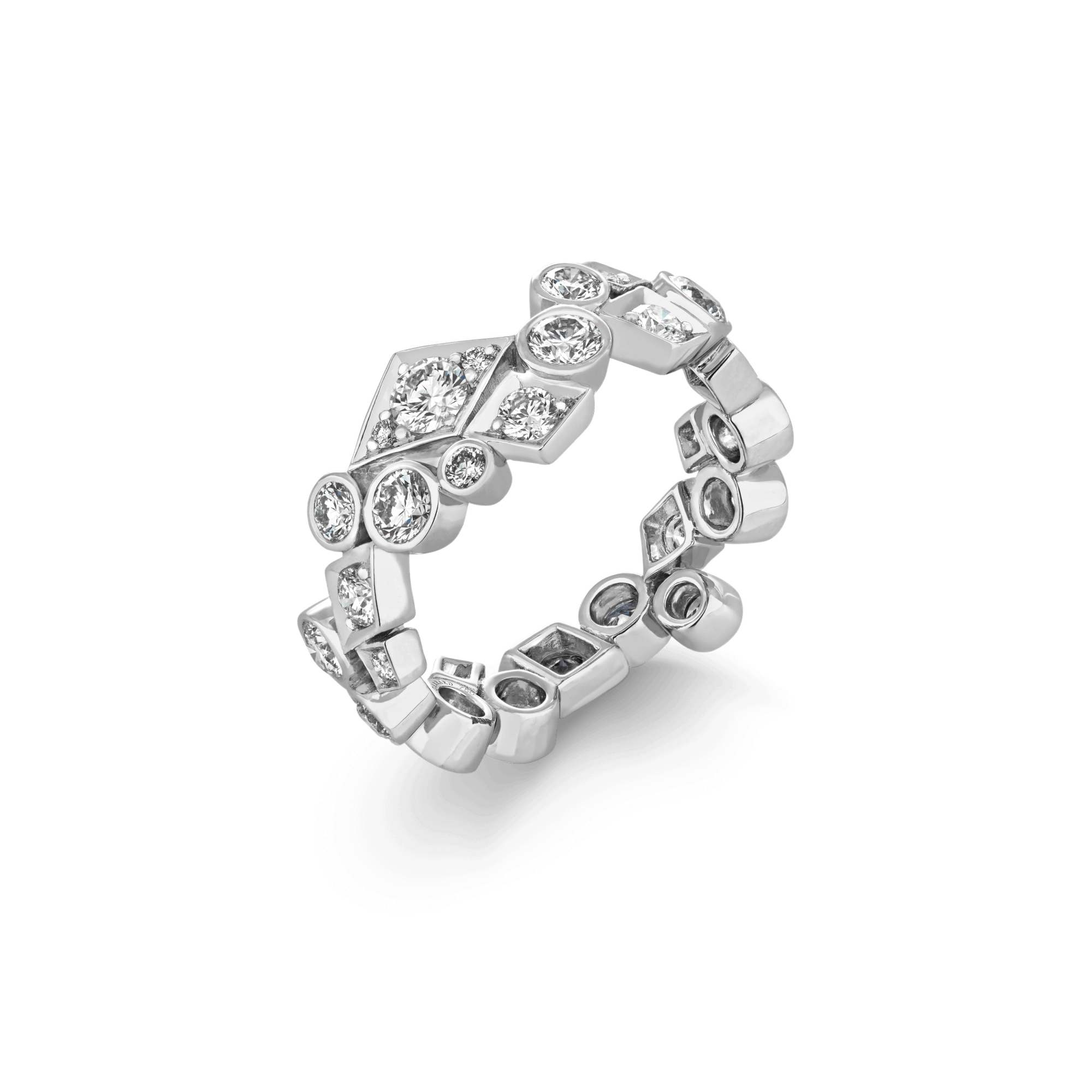 Garrard Albemarle Abstract jewellery collection Diamond Ring In 18ct White Gold 2017424 Hero