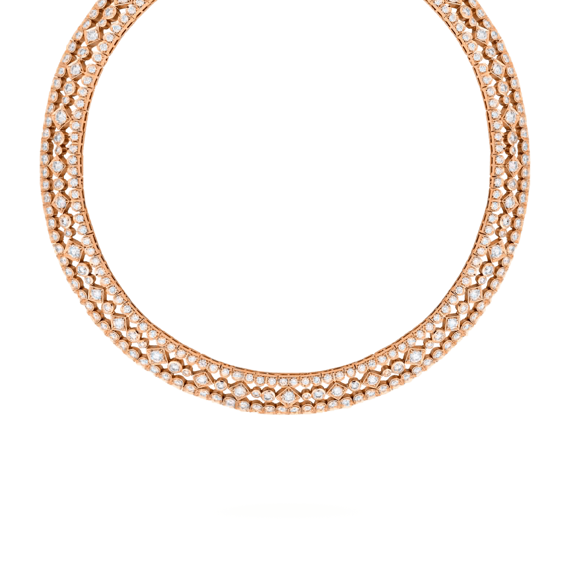 Garrard Albemarle Classic High Jewellery Diamond Collar Necklace In 18ct Rose Gold 2013306