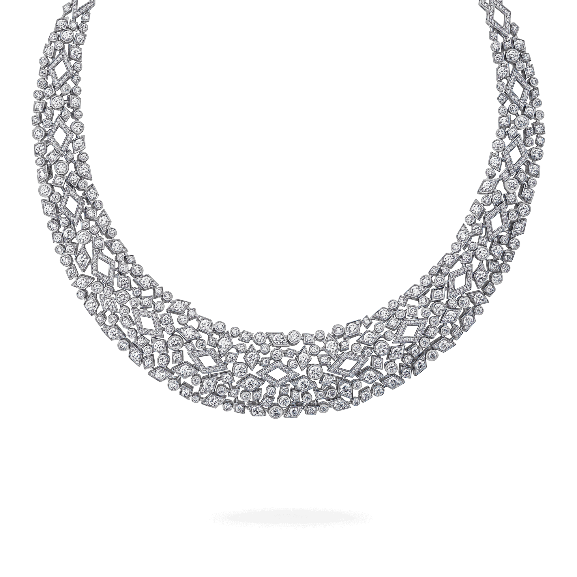 Albemarle High Jewellery Diamond Collar Necklace In 18ct White Gold