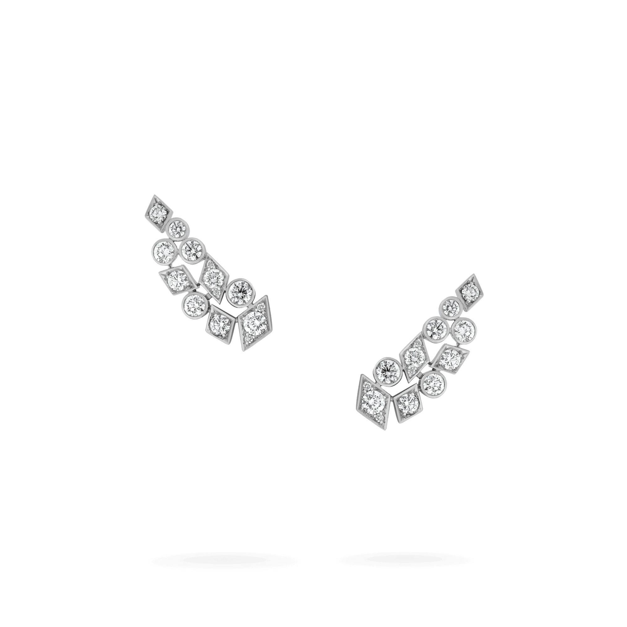 Garrard Albemarle jewellery Collection Diamond Ear Climbers In 18ct White Gold 2017414 Hero View