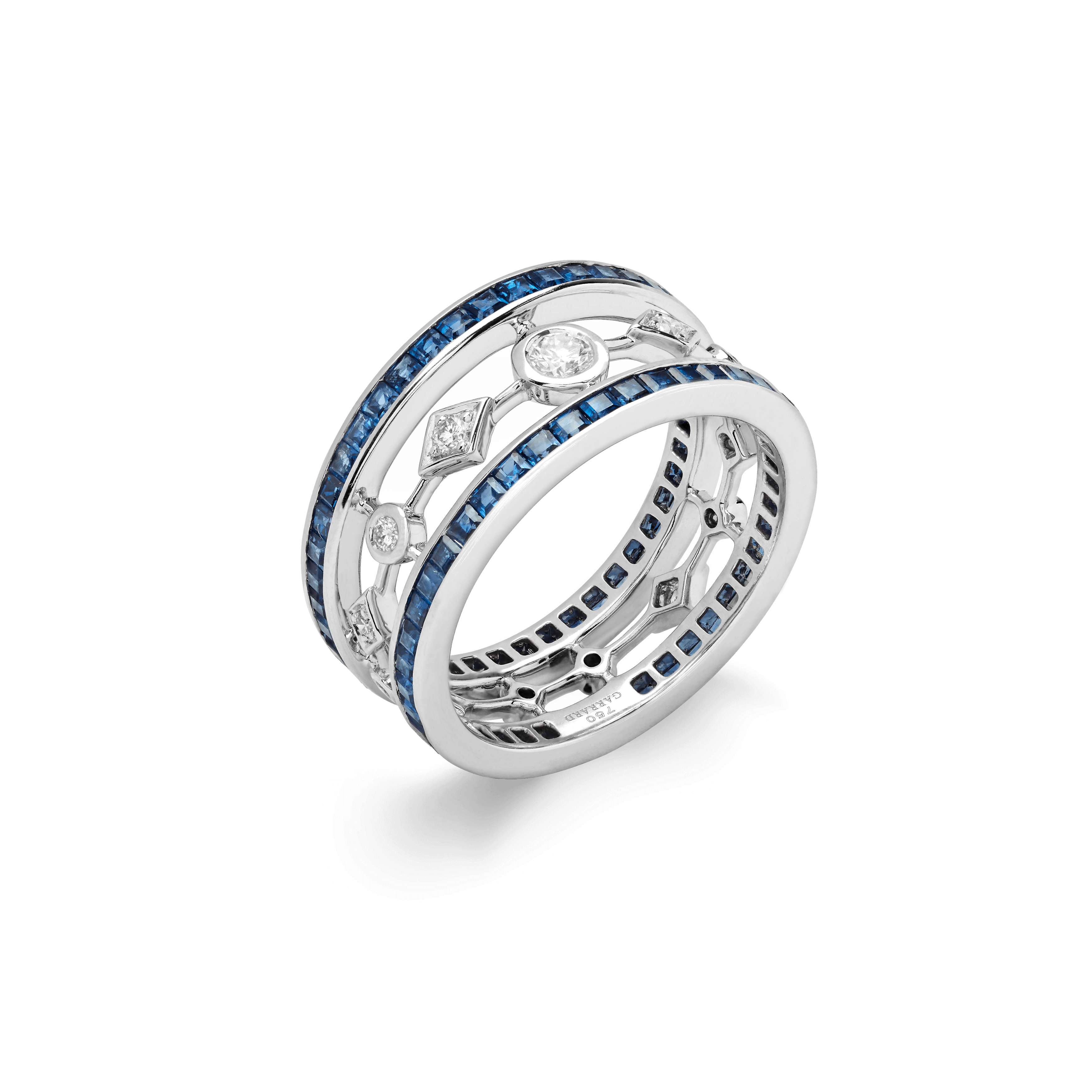 Garrard Albemarle jewellery Collection Sapphire and Diamond Band In 18ct White Gold 2015959 Hero View Garrard Albemarle jewellery Collection Sapphire and Diamond Band In 18ct White Gold 2015959 Hero View