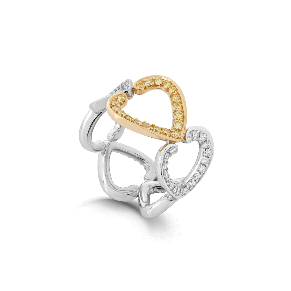 Garrard Aloria jewellery Collection Yellow and White Diamond Ring In 18ct Yellow and White Gold 2017079 Hero View