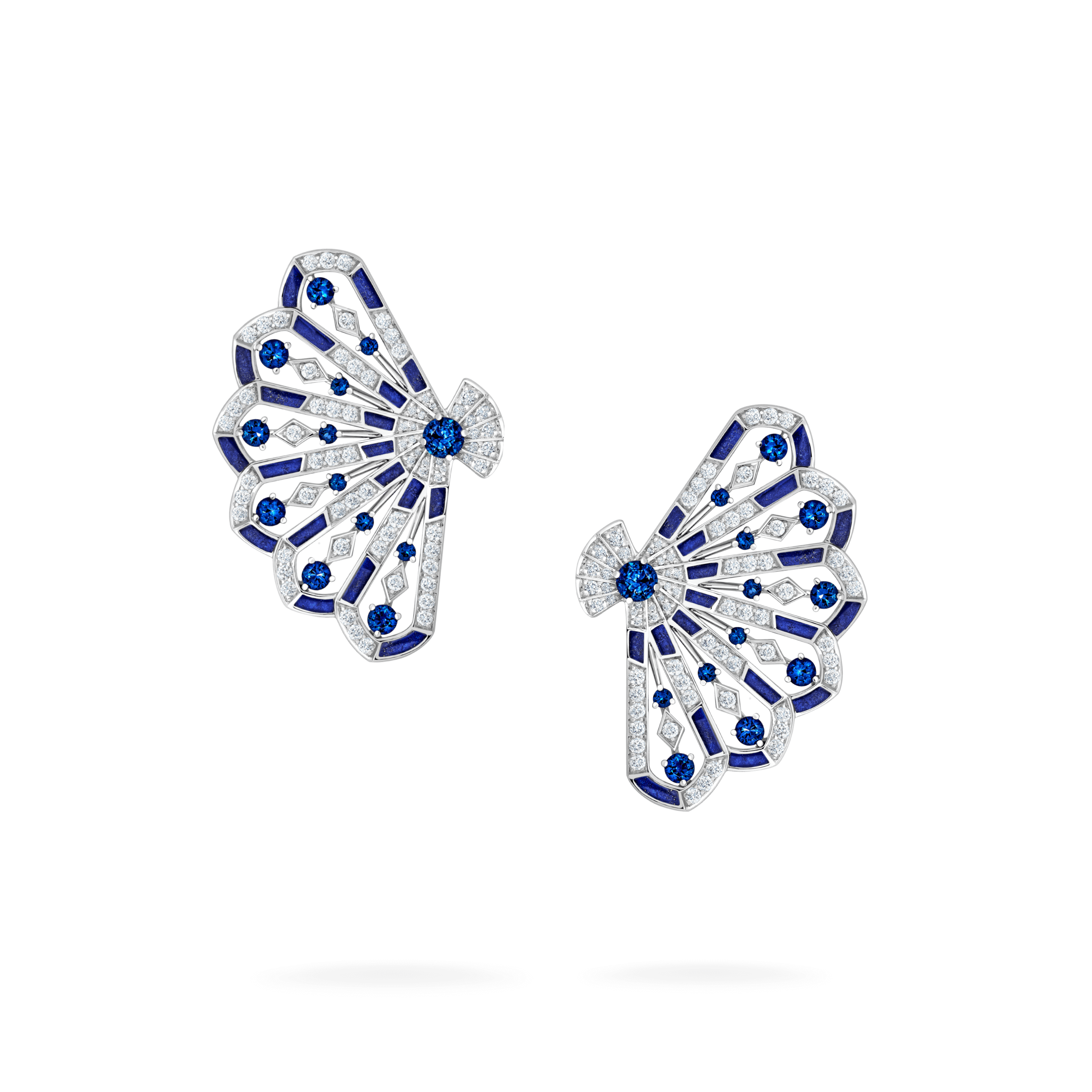 Fanfare Symphony Diamond and Sapphire Earrings | Garrard