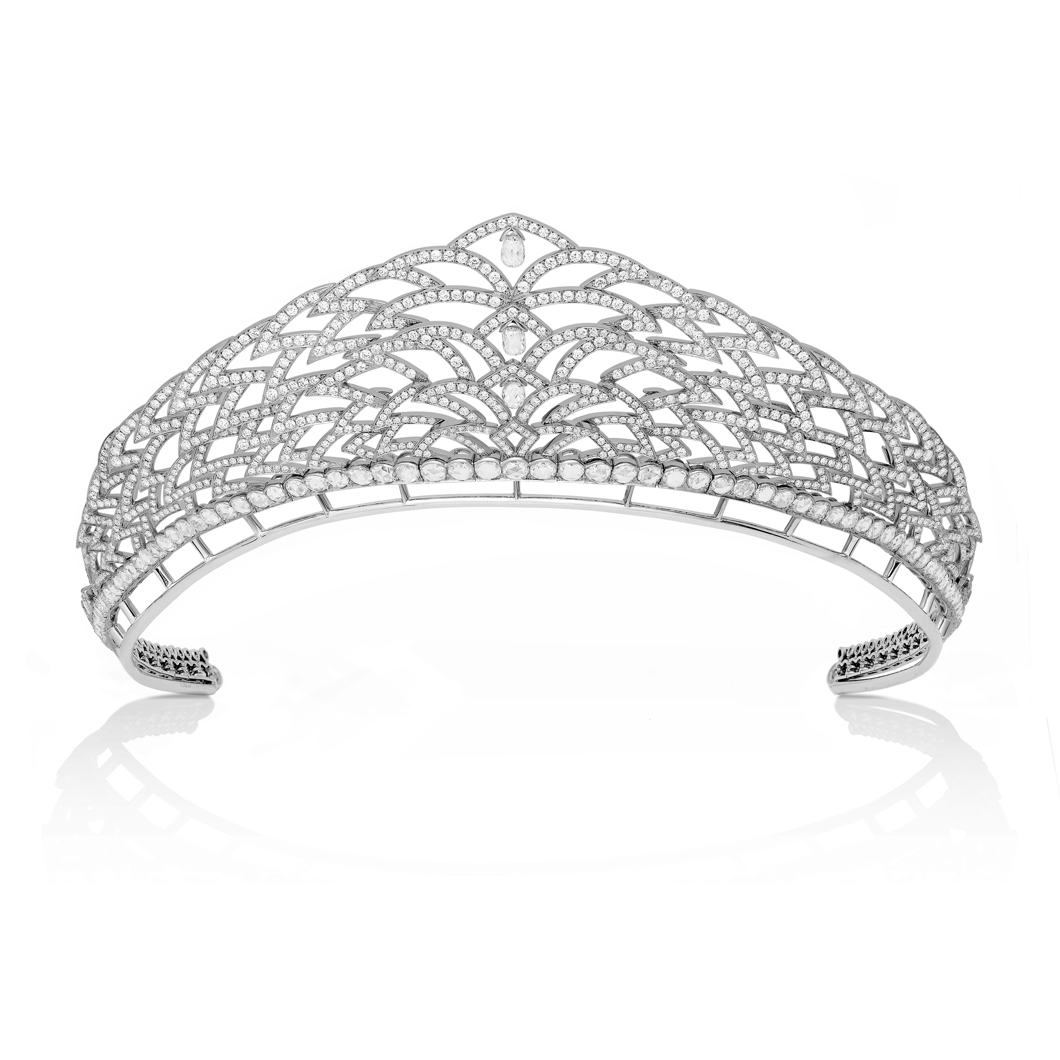 Laurel High Jewellery Diamond Tiara In 18ct White Gold Garrard