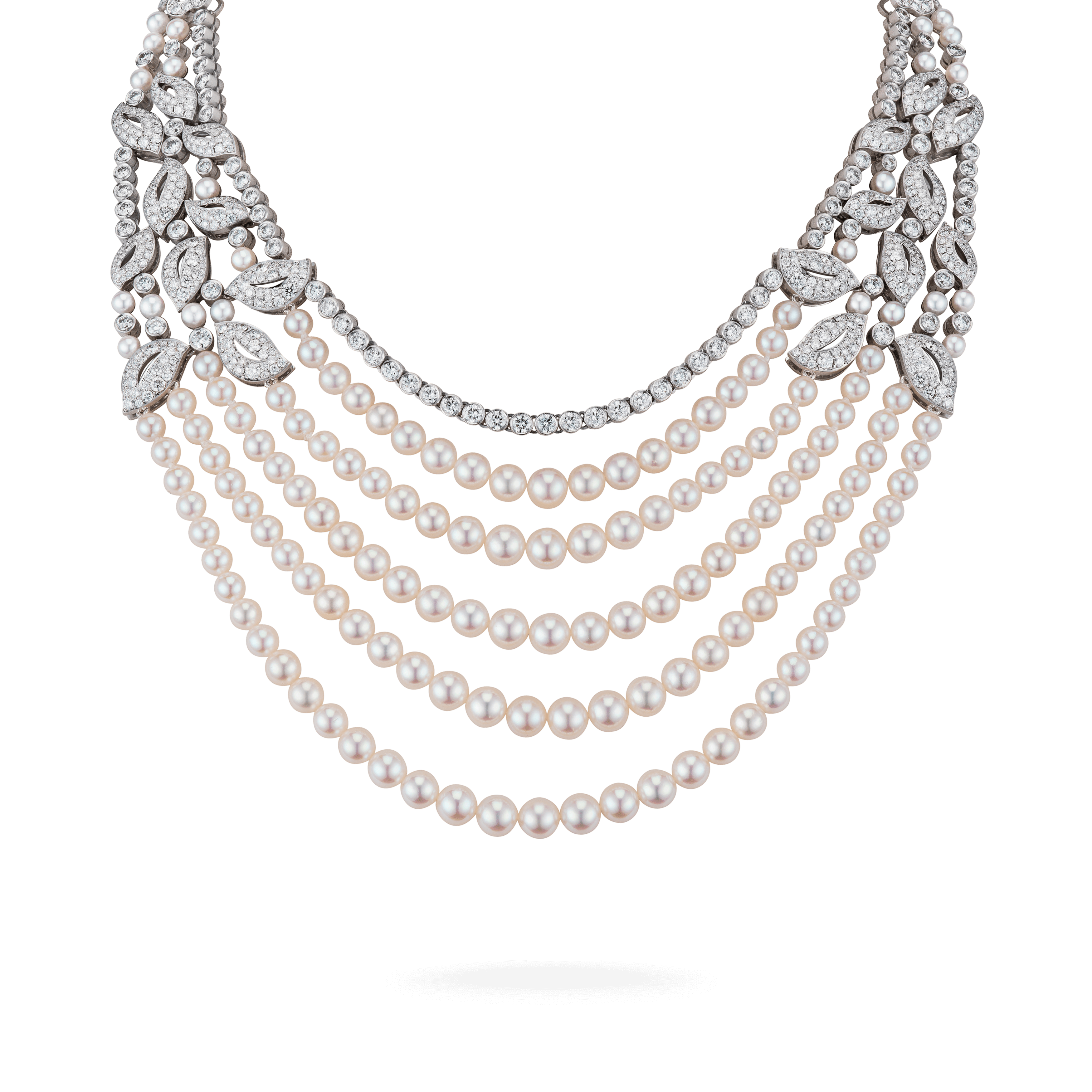 White gold deals pearl necklace