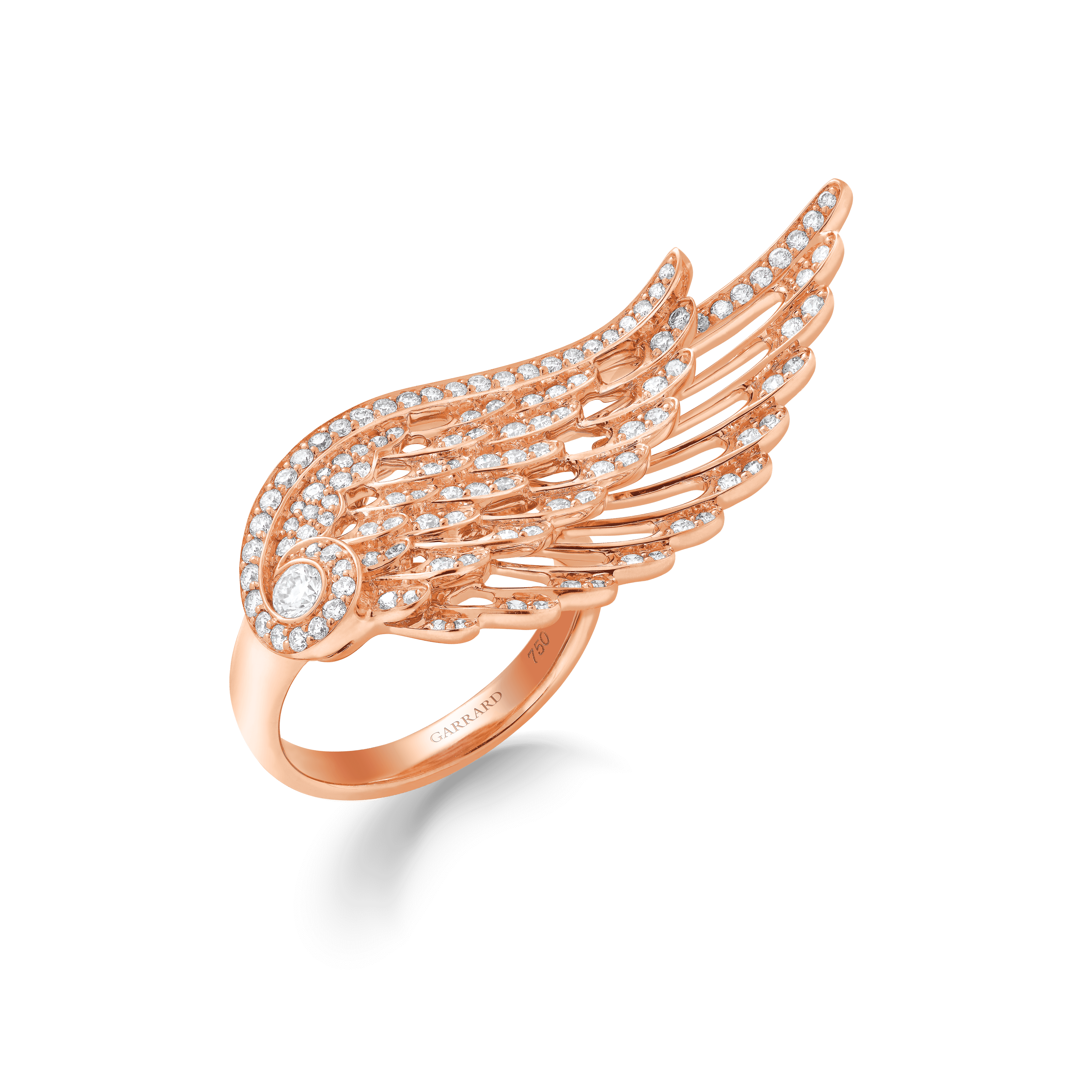 Garrard Wings Embrace 18-karat Rose Gold Sapphire and Diamond Necklace - Women - Pink Fine Jewelry - One Size