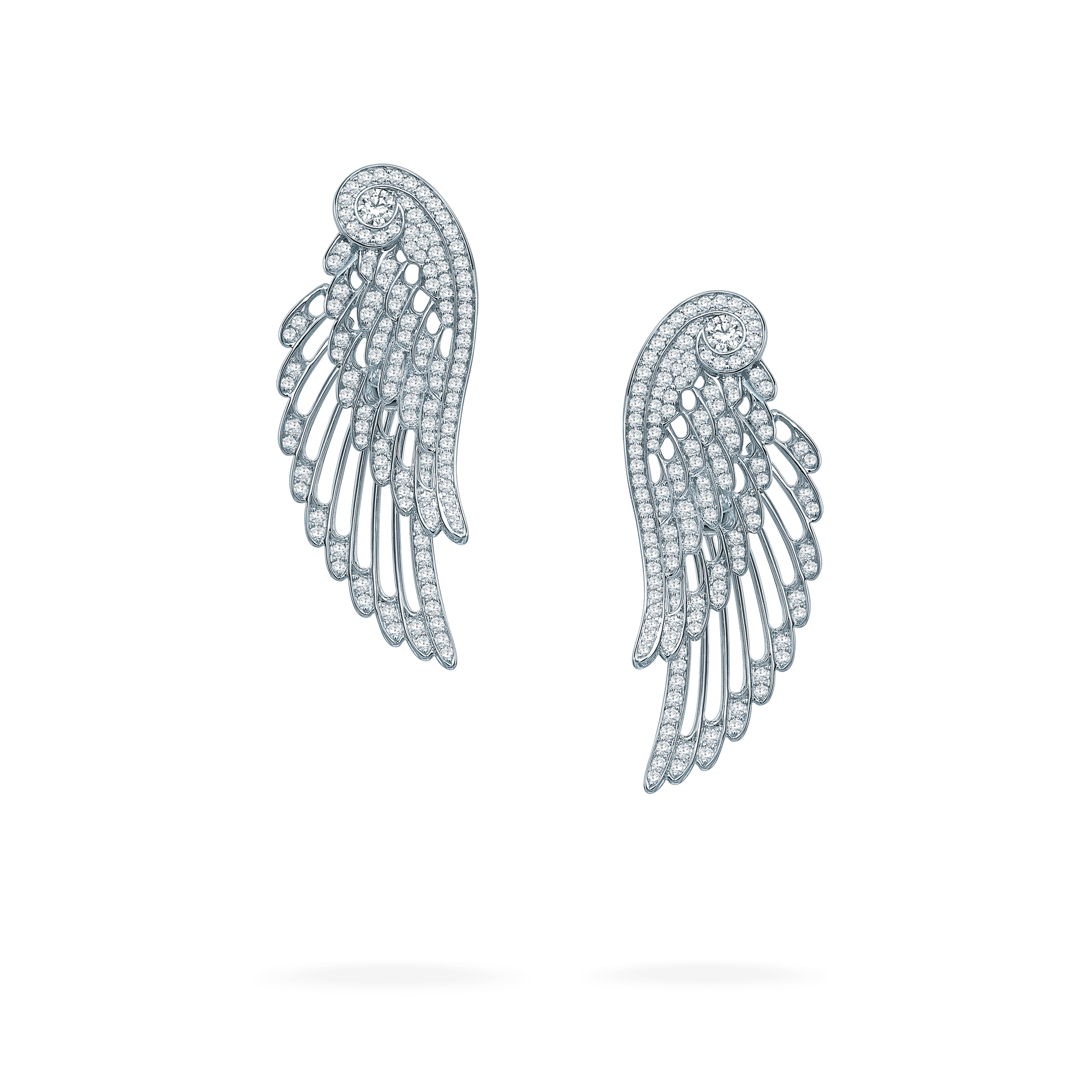 Garrard Wings Embrace jewellery collection Diamond Ear Jackets In 18ct White Gold, 2015750, Hero View