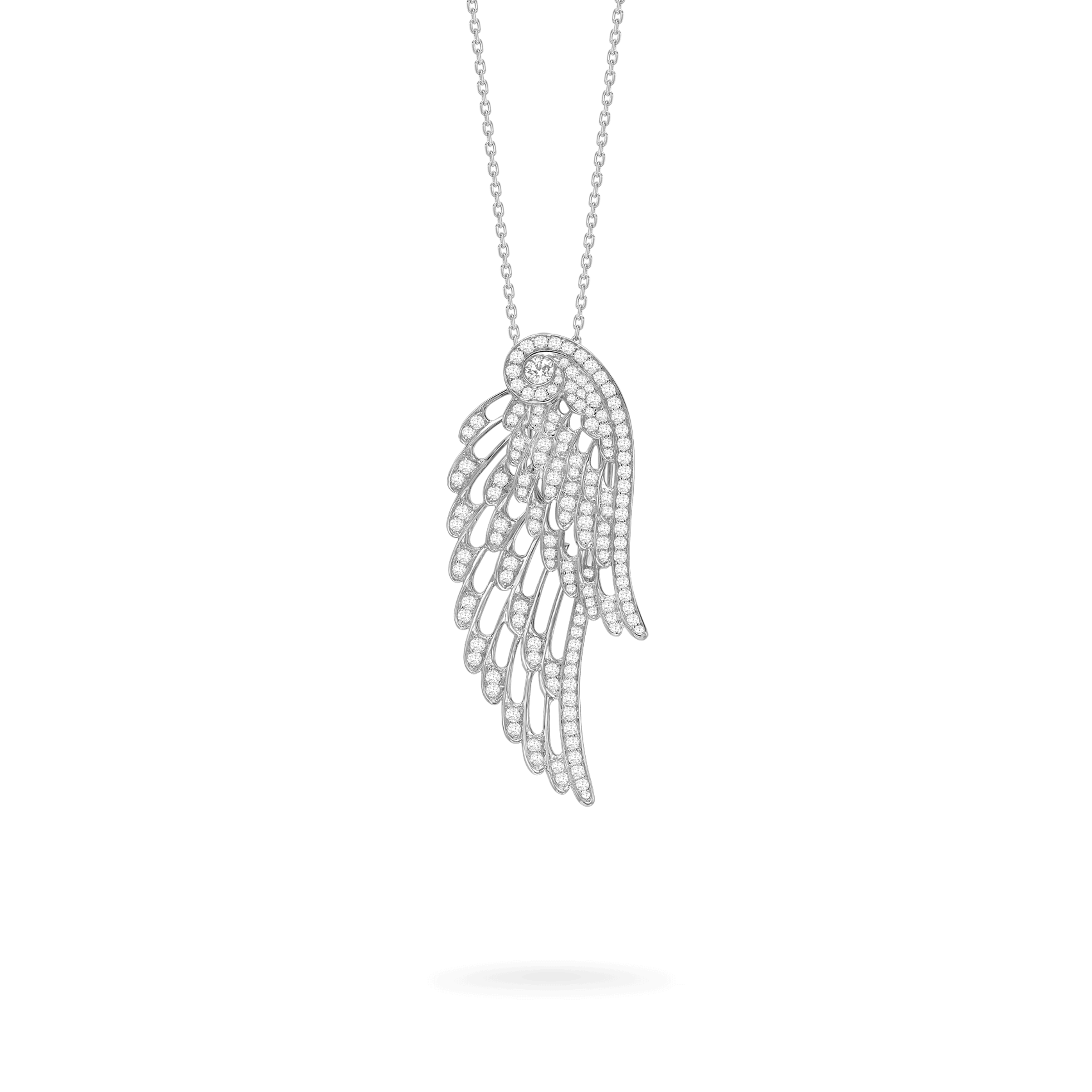 Garrard Wings Embrace jewellery collection Diamond Slider Pendant In 18ct White Gold. 2015749 Hero View Garrard Wings Embrace jewellery collection Diamond Slider Pendant In 18ct White Gold. 2015749 Hero View