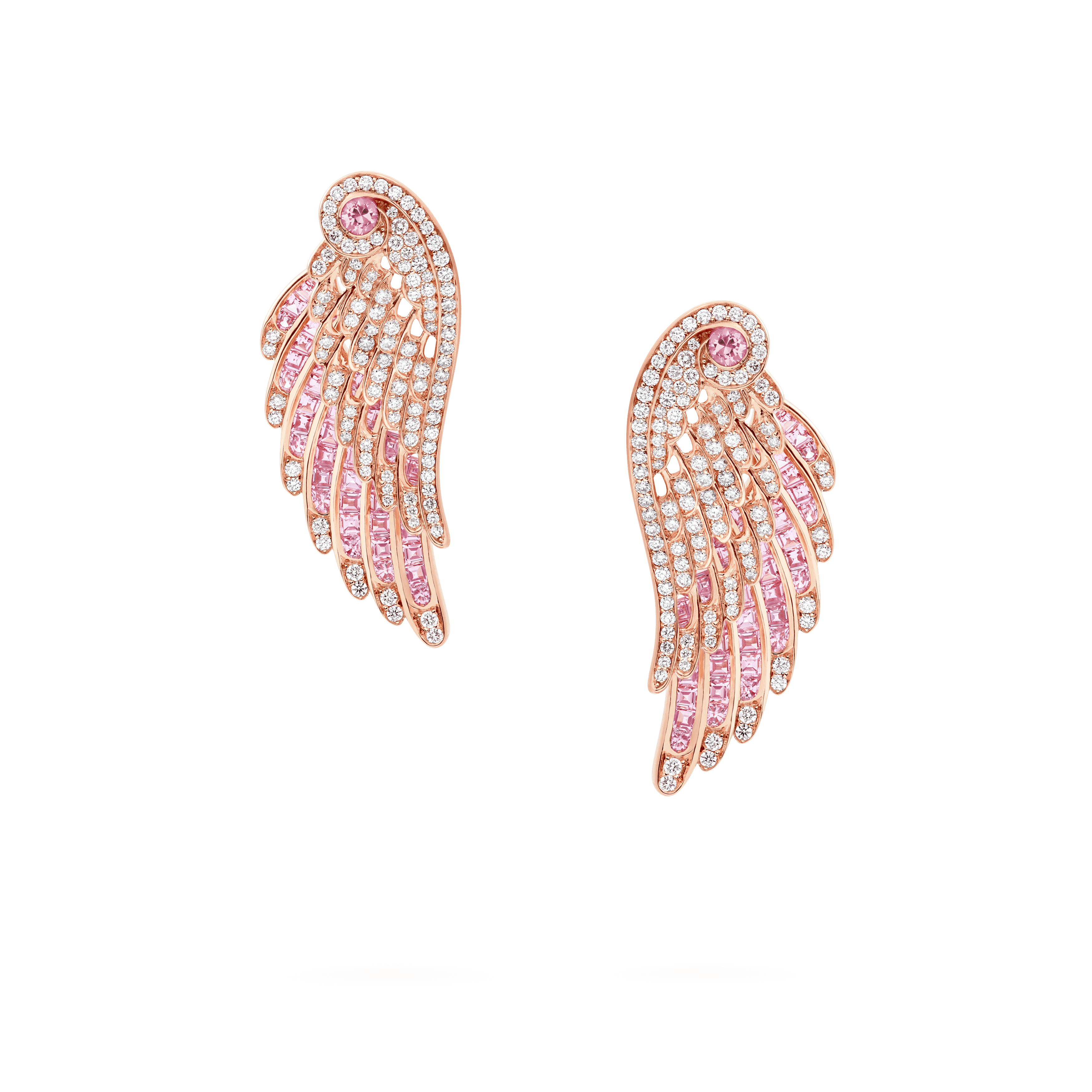 Garrard Wings Embrace jewellery collection Pink Sapphire and Diamond Ear Jackets 2016584 Hero Garrard Wings Embrace jewellery collection Pink Sapphire and Diamond Ear Jackets 2016584 Hero