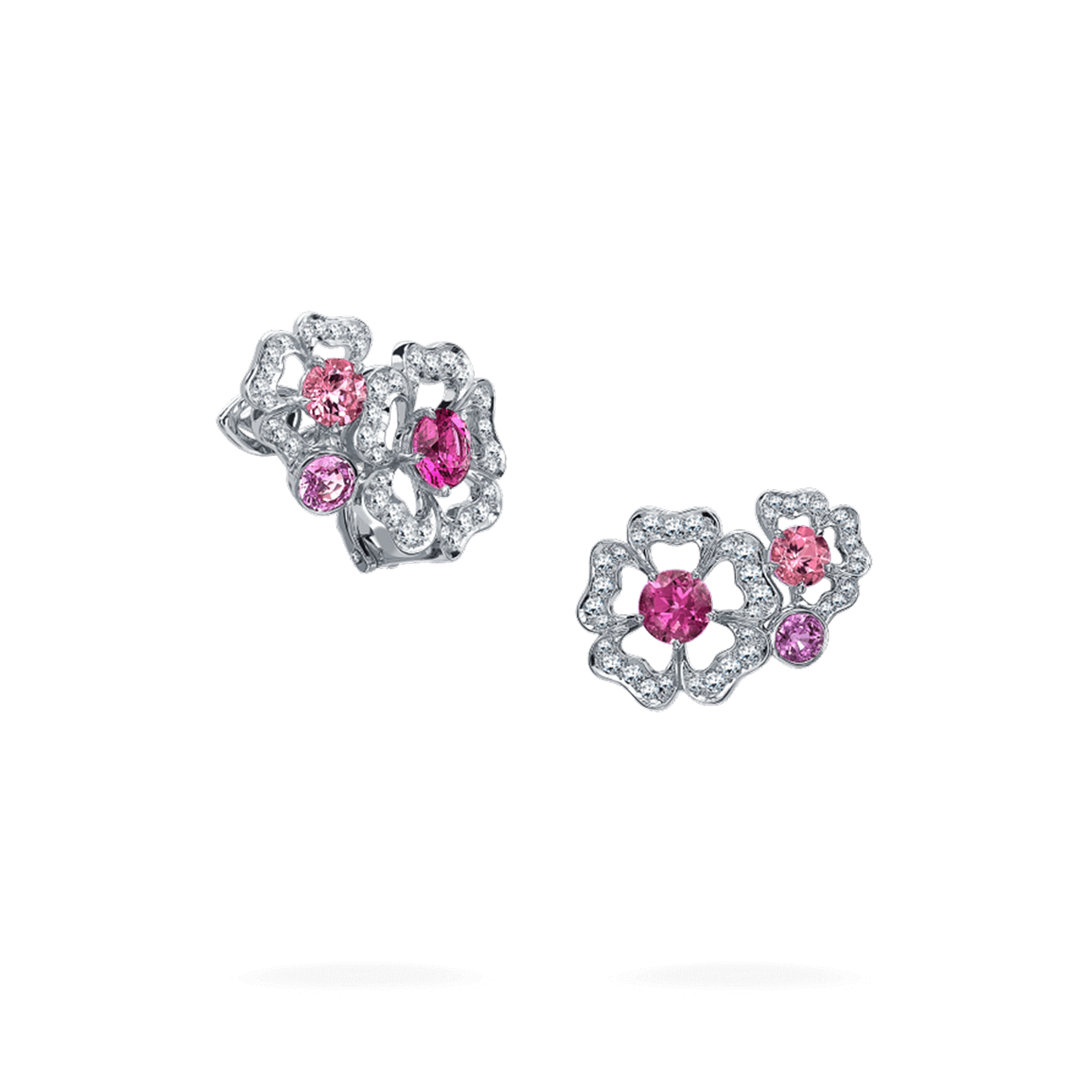 Garrard Tudor Rose Petal Pink Sapphire Ear Climbers 2014345