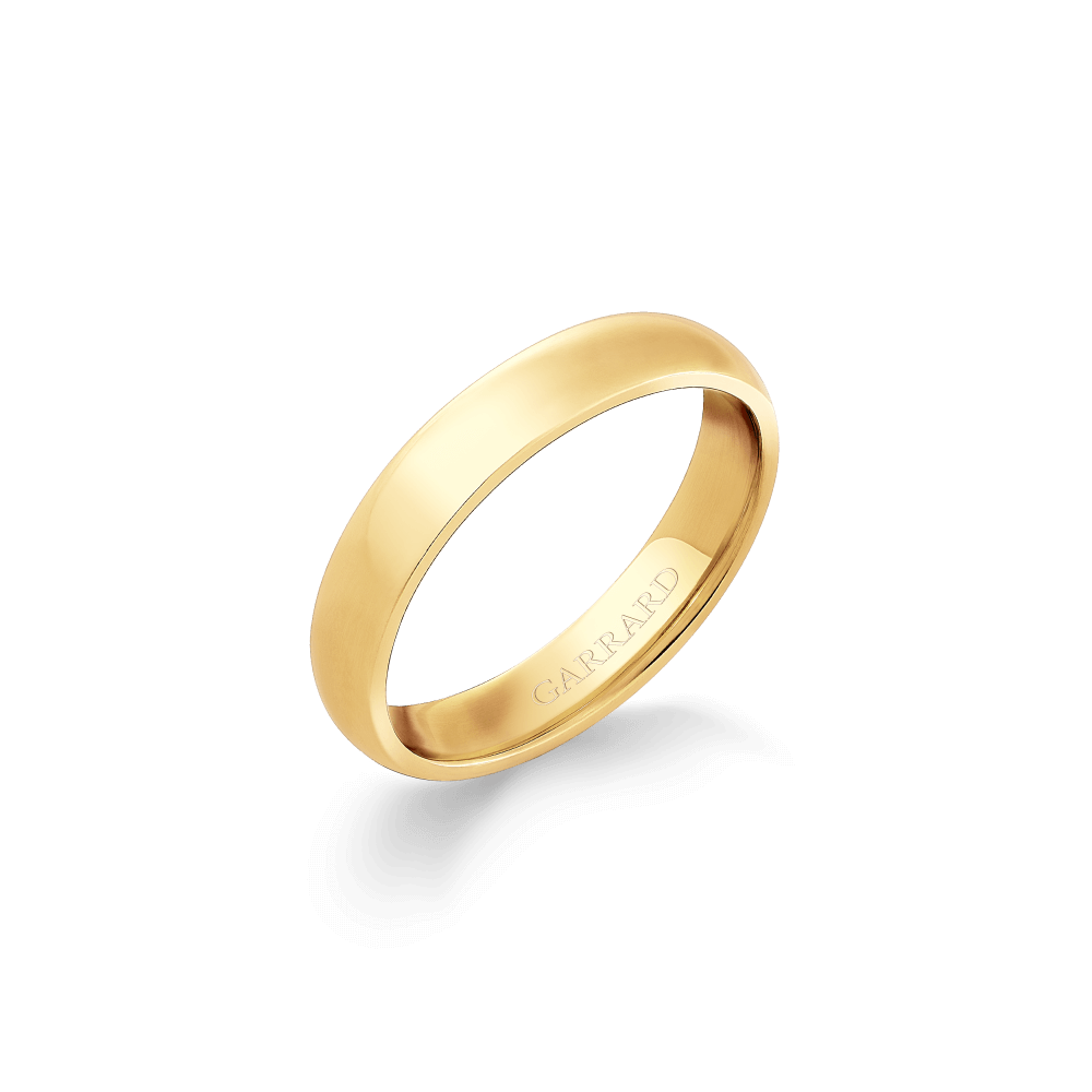 Garrard Classic Court Wedding Ring in 18ct Yellow Gold 4mm 2017996007