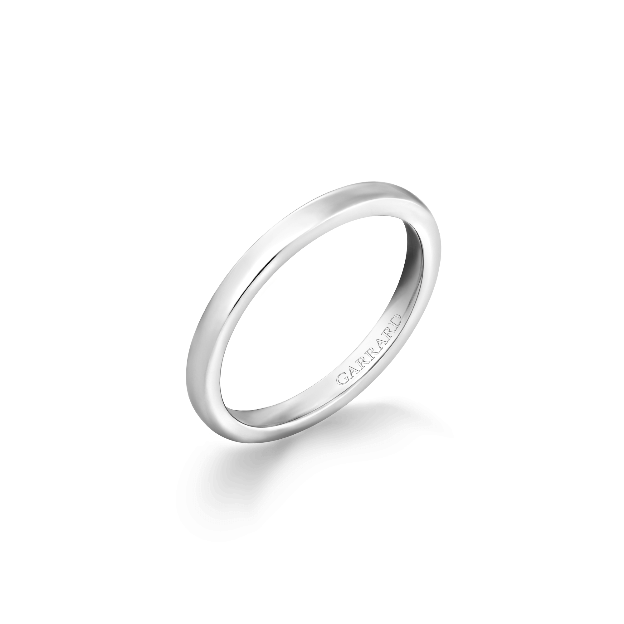 Garrard Flat Court Softened Edges Wedding Ring in Platinum 2mm 2017965011