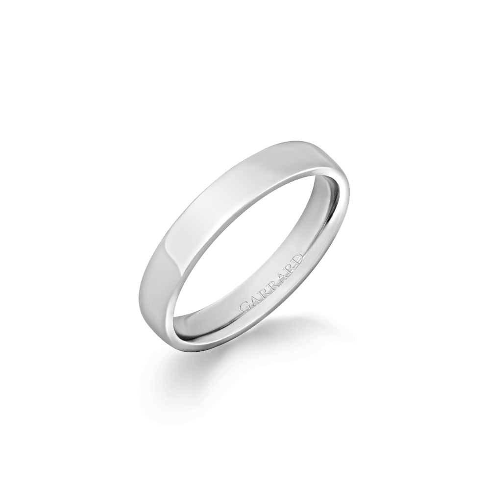 Garrard Flat Court Softened Edges Wedding Ring in Platinum 4mm 2017969001