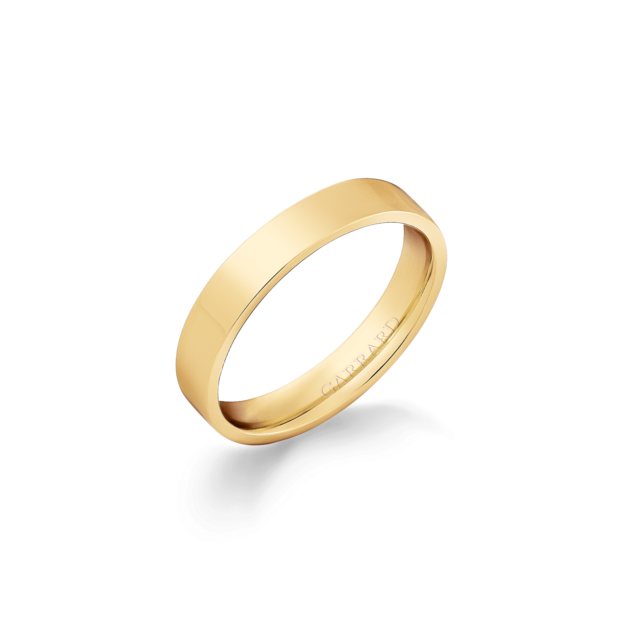 Garrard Flat Court Wedding Ring in 18ct Yellow Gold 4mm 2017978007