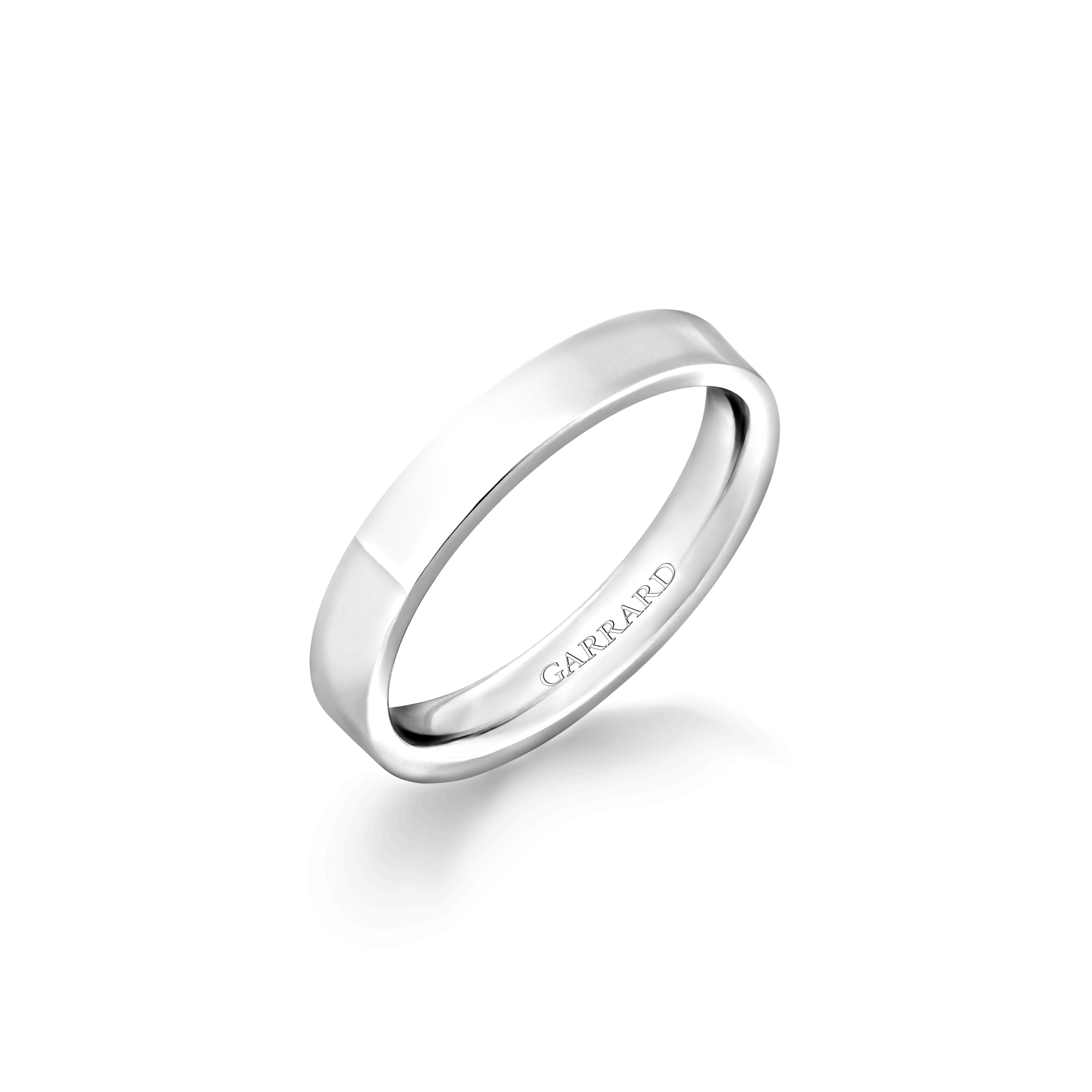 Flat Court Wedding Ring in Platinum | 3mm | Garrard