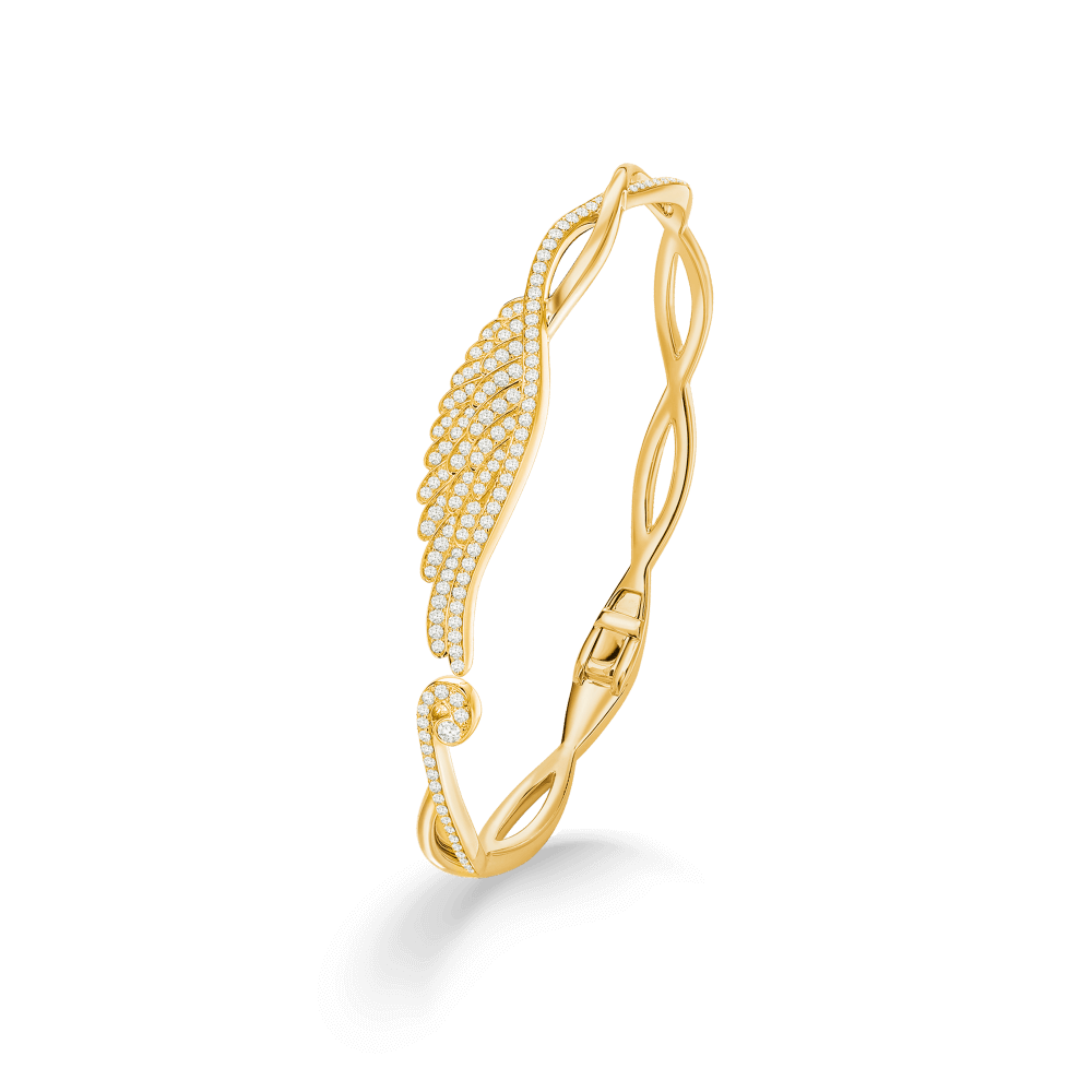 Garrard Wings Embrace jewellery collection Diamond Bracelet In 18ct Yellow Gold 2015911 Hero View 2000x2000 1