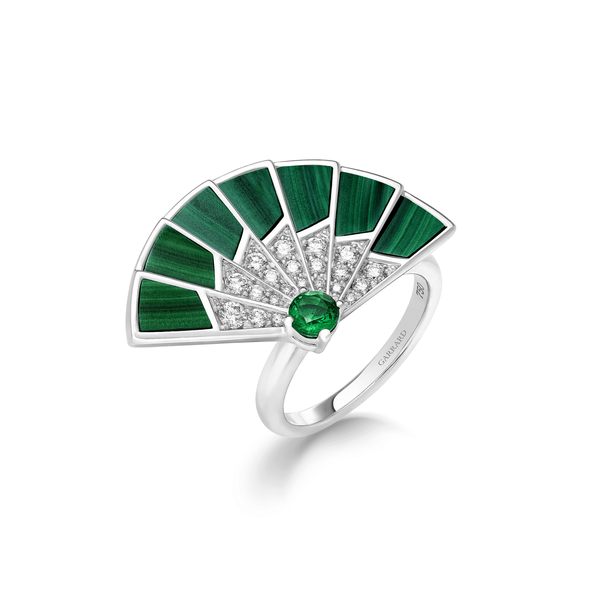 Garrard Fanfare Symphony collection Emerald and Malachite Ring 2018281 Hero