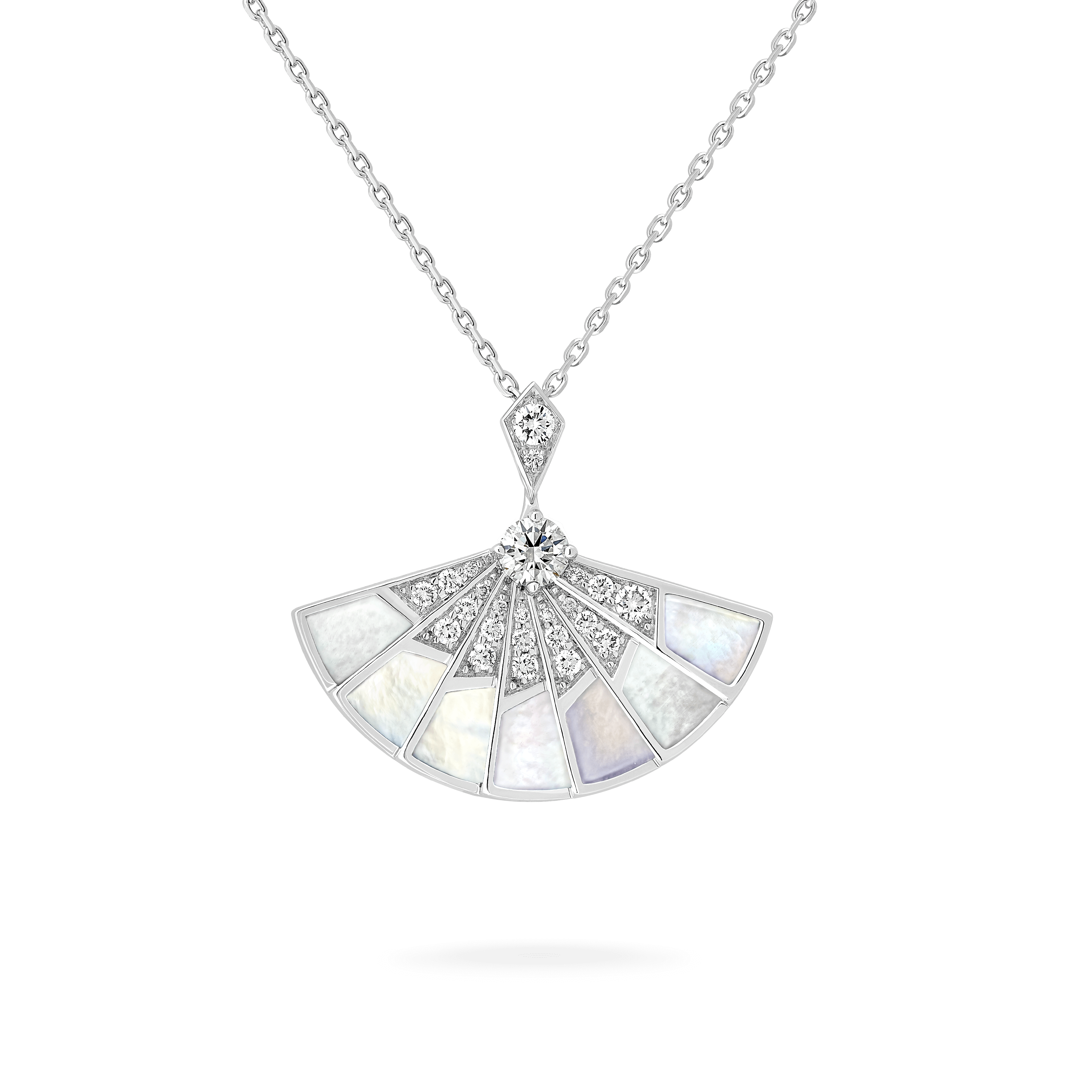 Garrard Fanfare Symphony jewellery collection Diamond and Mother of Pearl Slider Pendant In 18ct White Gold 2018263 Hero View Garrard Fanfare Symphony jewellery collection Diamond and Mother of Pearl Slider Pendant In 18ct White Gold 2018263 Hero View