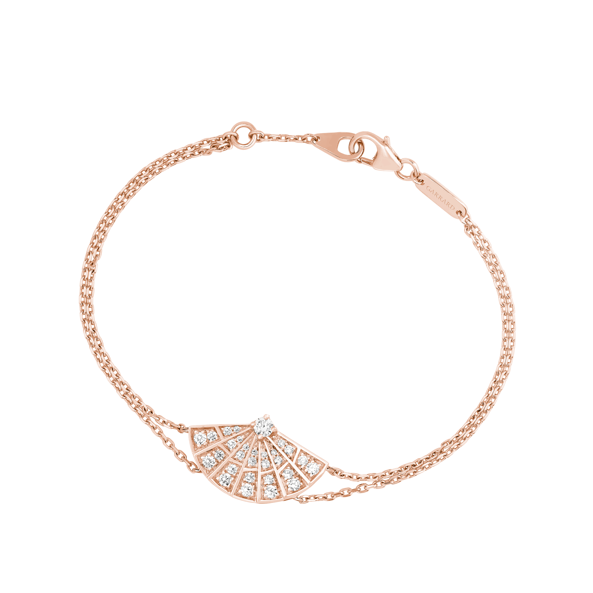 Garrard Fanfare Symphony Diamond Bracelet In 18ct Rose Gold 2018417