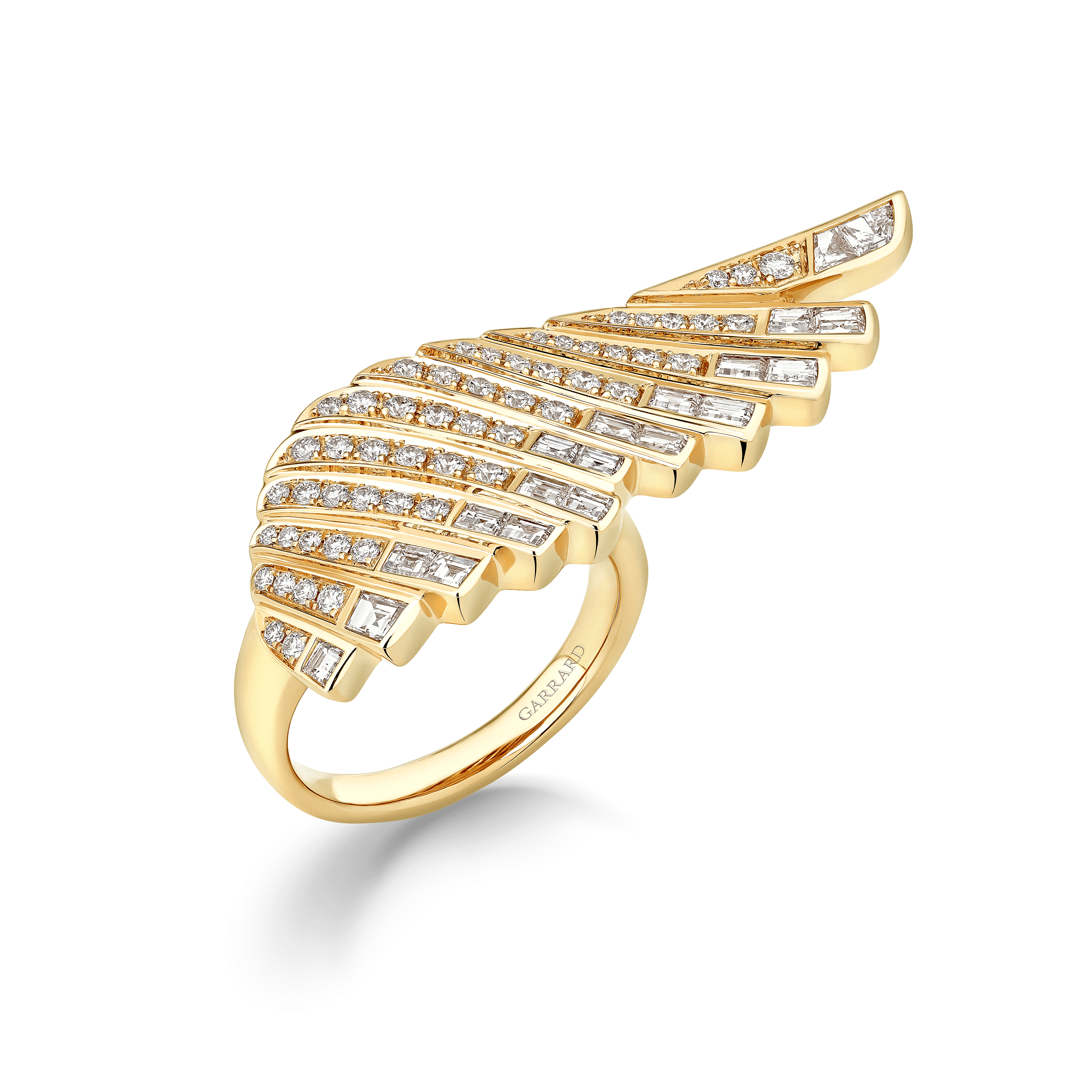Wings Rising Diamond Ring In 18ct Yellow Gold Garrard