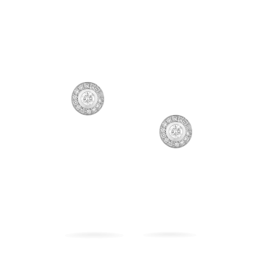 Garrard Albemarle jewellery Collection Diamond Stud Earrings In 18ct White Gold, 2017775, Hero View 11.36.20