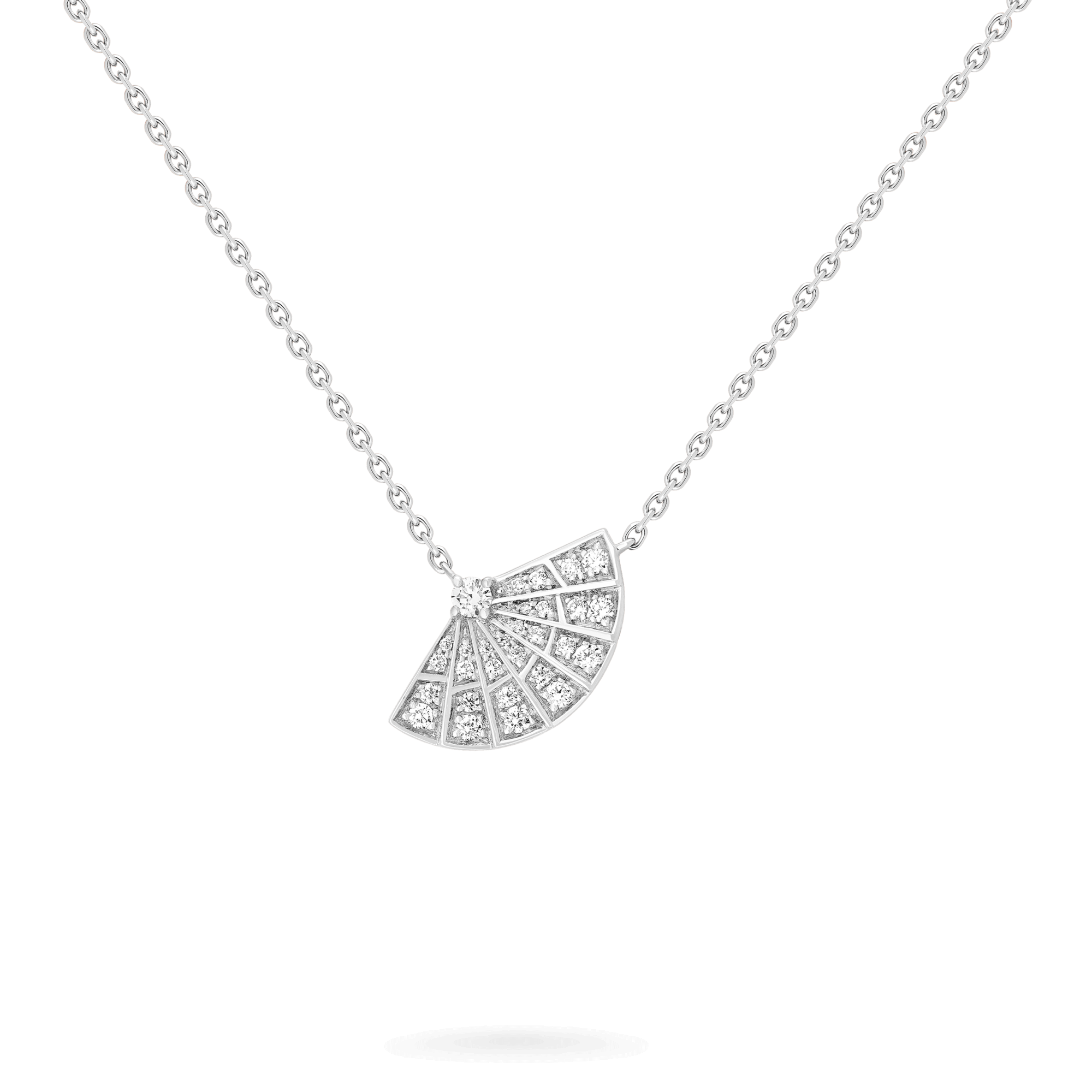 Garrard Mini Icons collection Fanfare Necklace in 18ct White Gold with Diamonds 2018413 Hero View 1