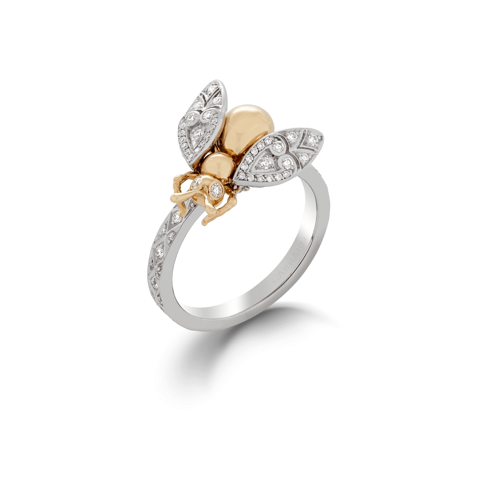 Garrard Mini Icons collection Muse Ring in 18ct White Gold with Diamonds 2017550 Hero View