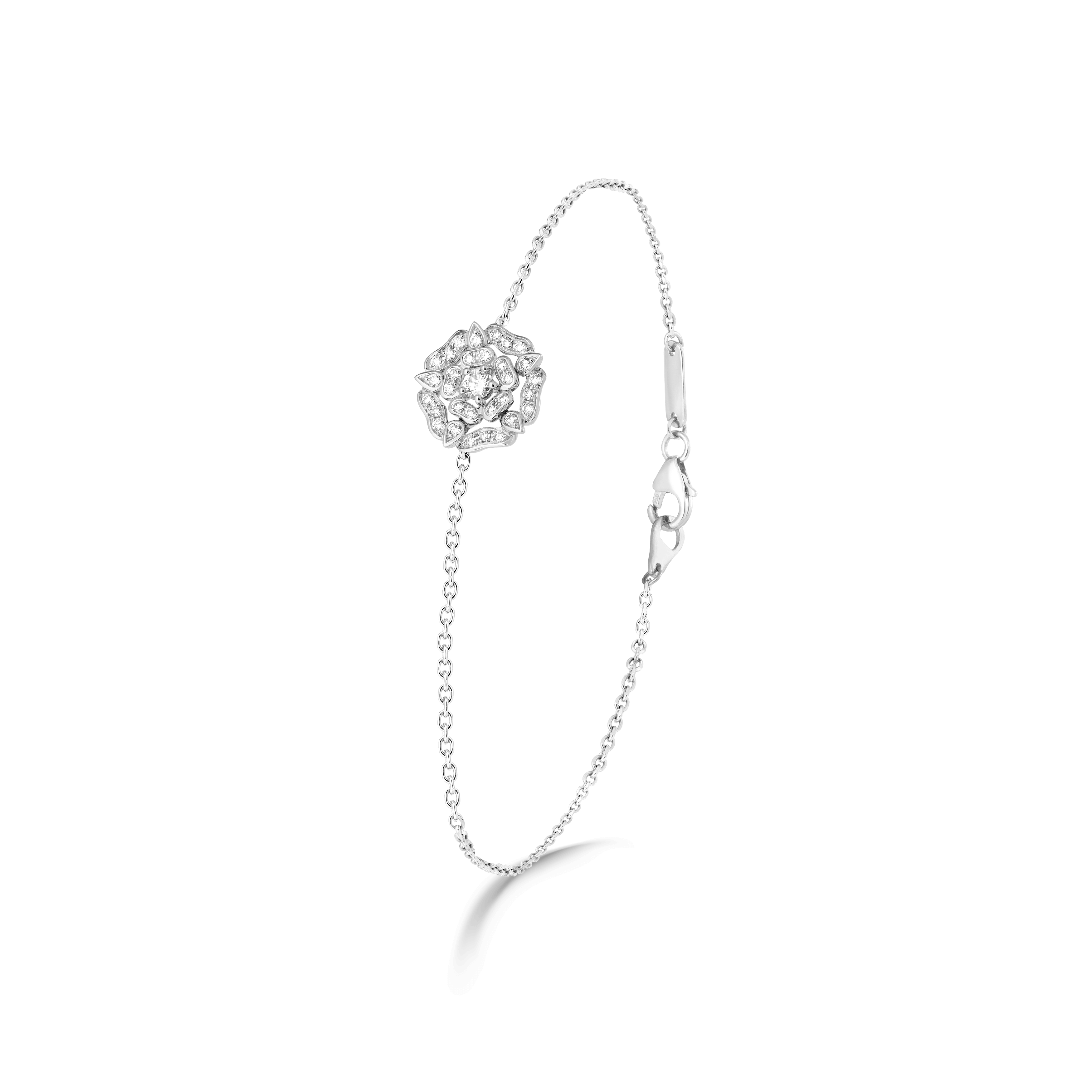 Garrard Mini Icons collection Tudor Rose Bracelet in 18ct White Gold with Diamonds 2012432 Hero View Garrard Mini Icons collection Tudor Rose Bracelet in 18ct White Gold with Diamonds 2012432 Hero View