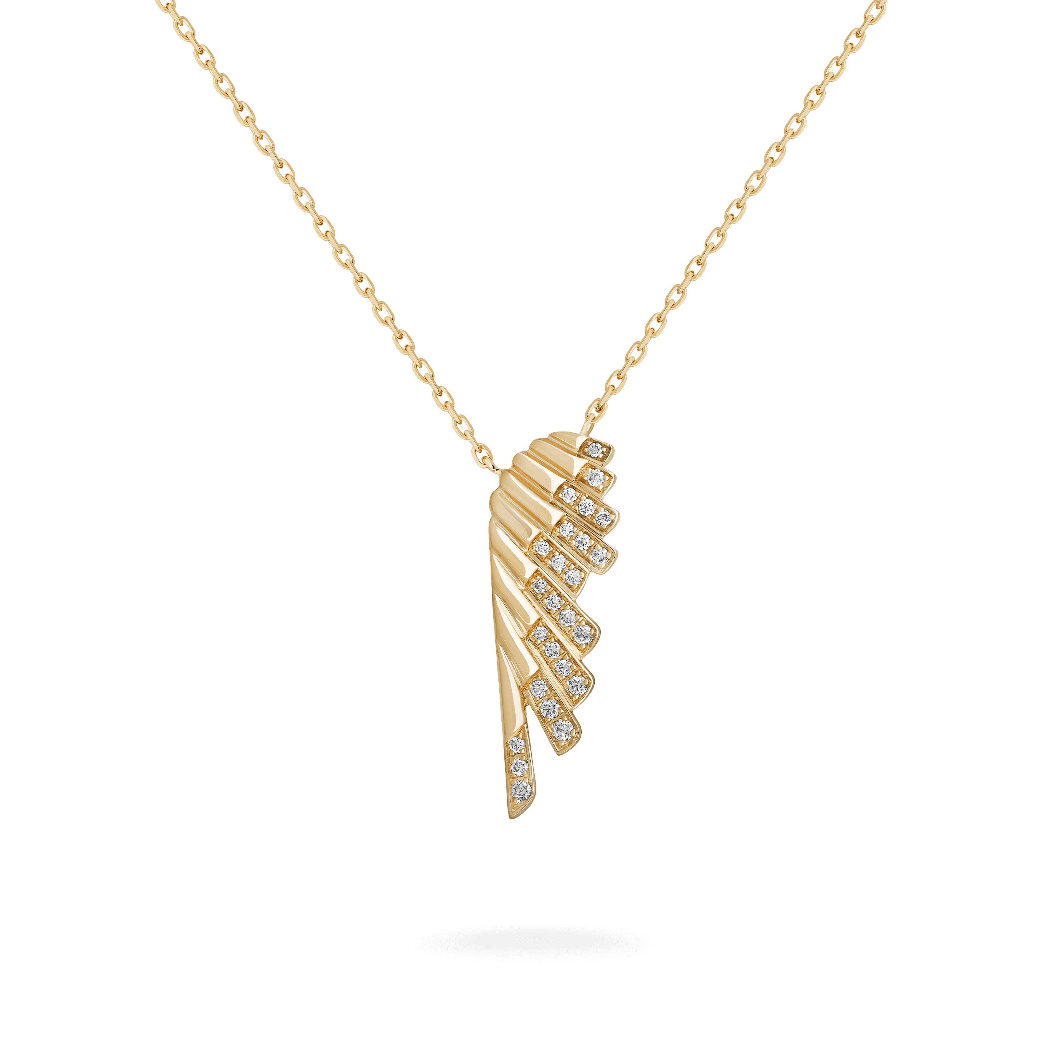 Garrard Wings Rising collection Mini Icon Pendant in 18ct Yellow Gold with Diamonds 2018633 Hero View 1 Garrard Wings Rising collection Mini Icon Pendant in 18ct Yellow Gold with Diamonds 2018633 Hero View 1