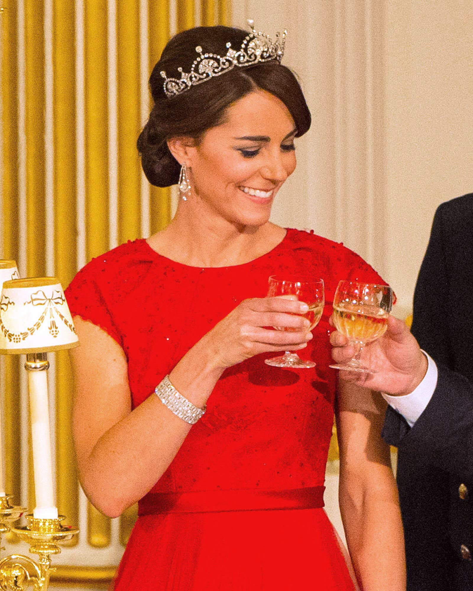 Catherine Princess of Wales wore the Lotus Flower Tiara at the state visit 2