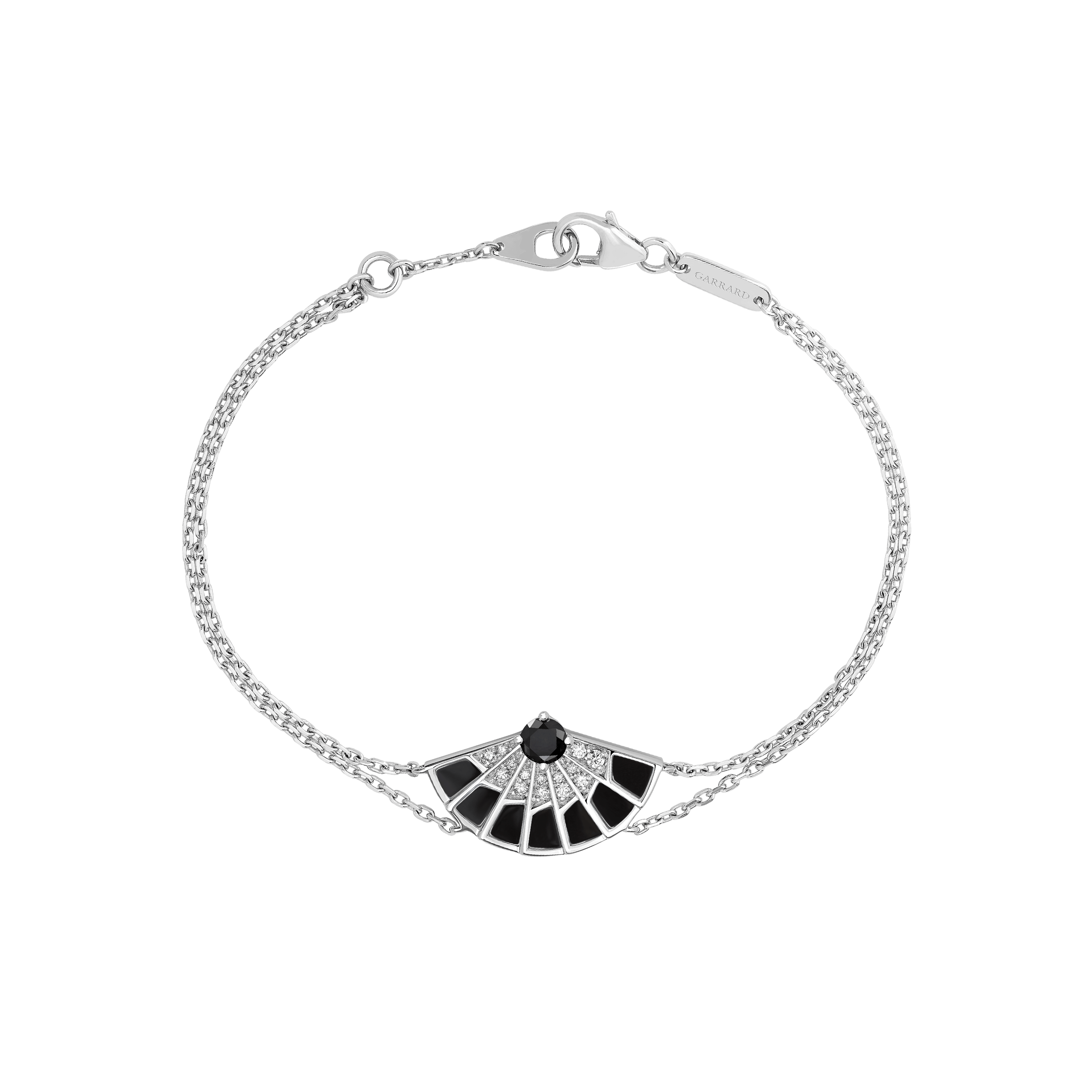 Garrard Fanfare Symphony jewellery collection Black Diamond and Black Spinel Bracelet In 18ct White Gold with White Diamonds 2018547 Hero Garrard Fanfare Symphony jewellery collection Black Diamond and Black Spinel Bracelet In 18ct White Gold with White Diamonds 2018547 Hero