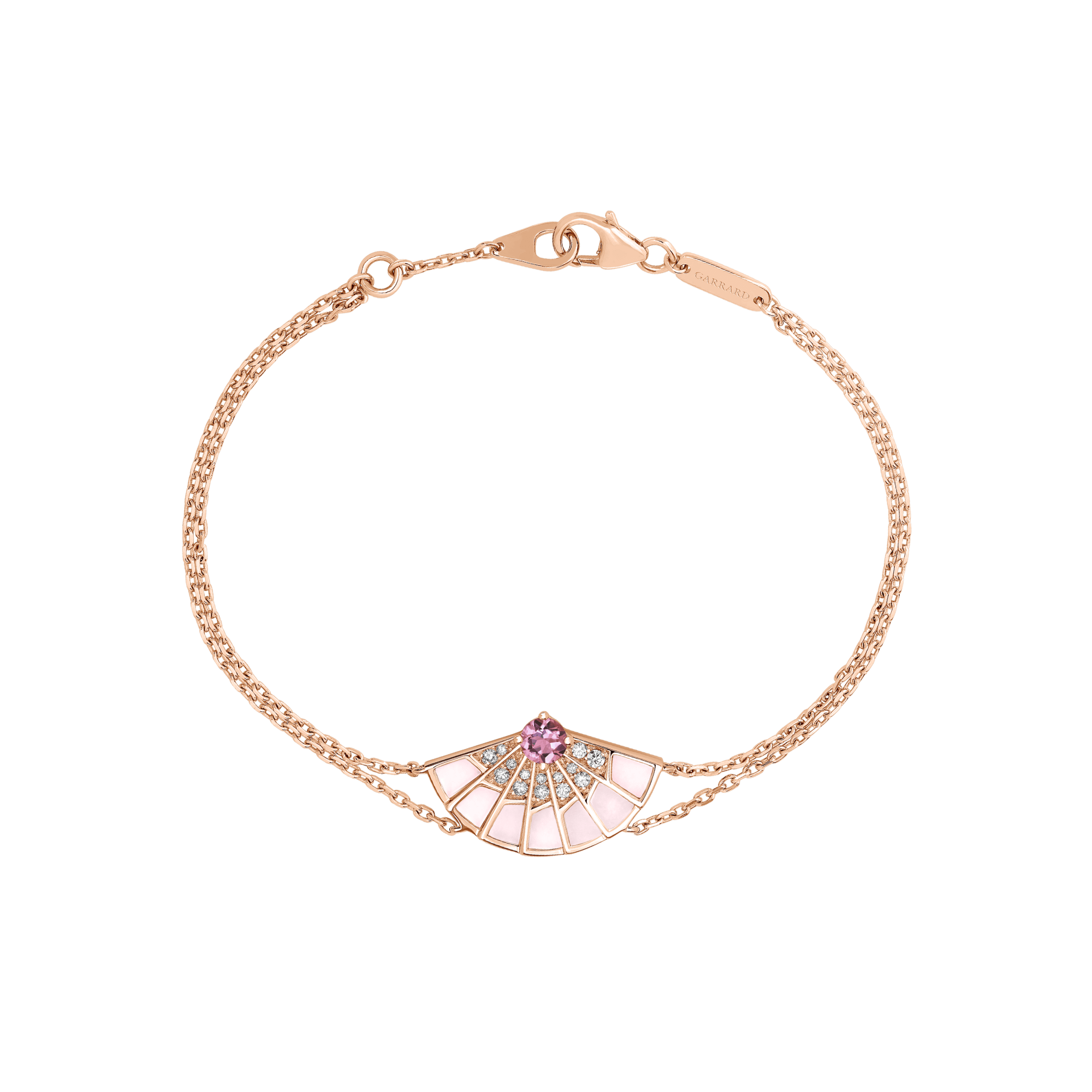 Garrard Fanfare Symphony jewellery collection Pink Tourmaline and Pink Opal Bracelet In 18ct Rose Gold with Diamonds 2018548 Hero