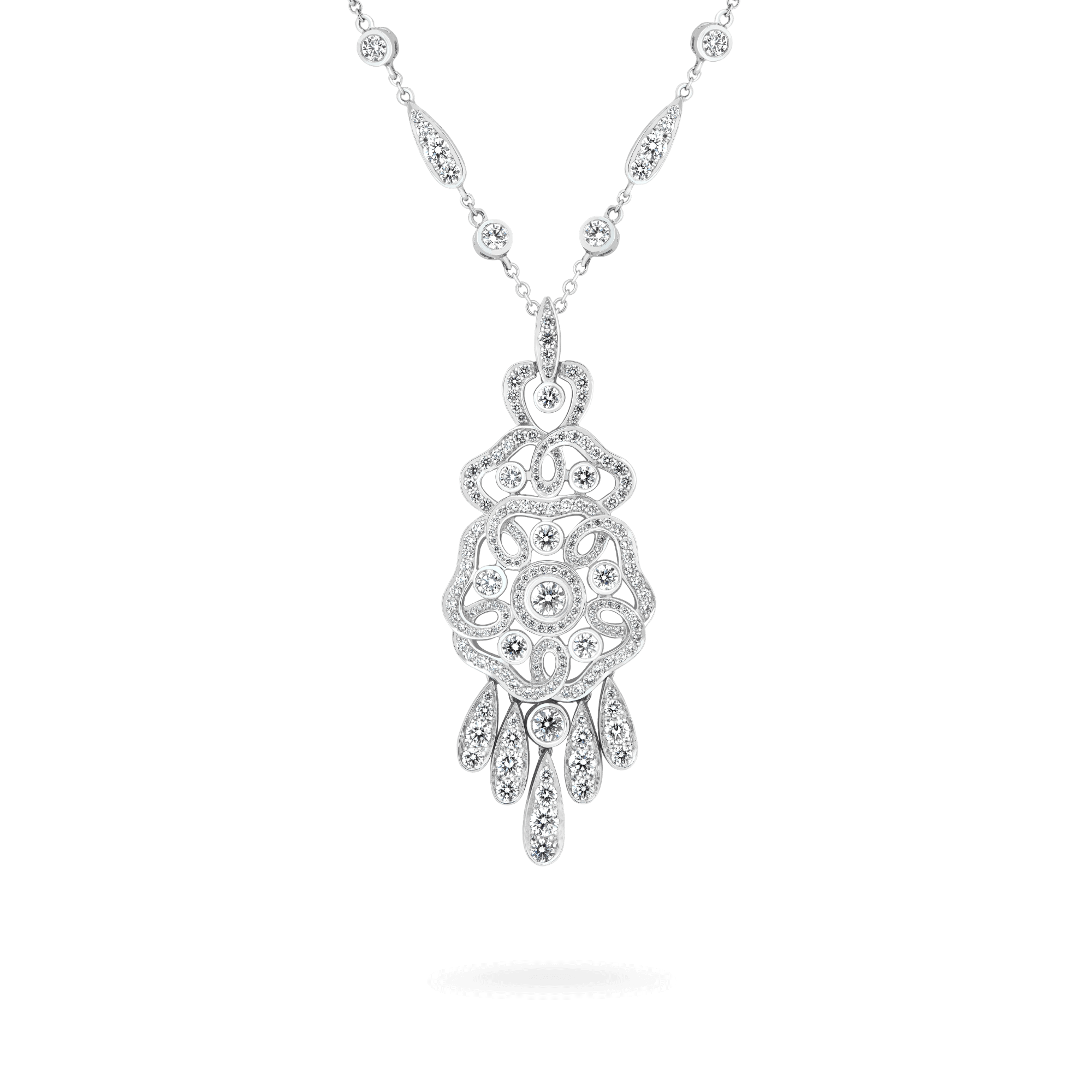Garrard Tudor Rose Diamond Necklace​ In 18ct White Gold 2012886 Hero