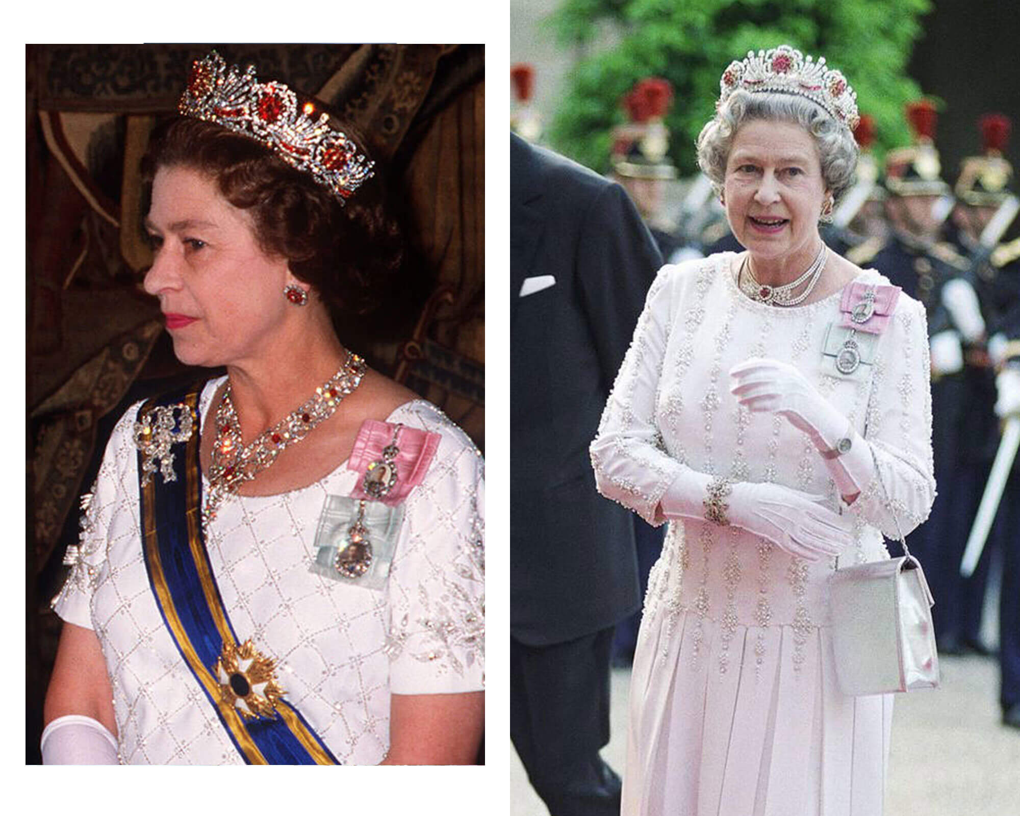 Royal Jewels made by Garrard Queen Elizabeth II’s Burmese Ruby Tiara Queen Elizabeth II