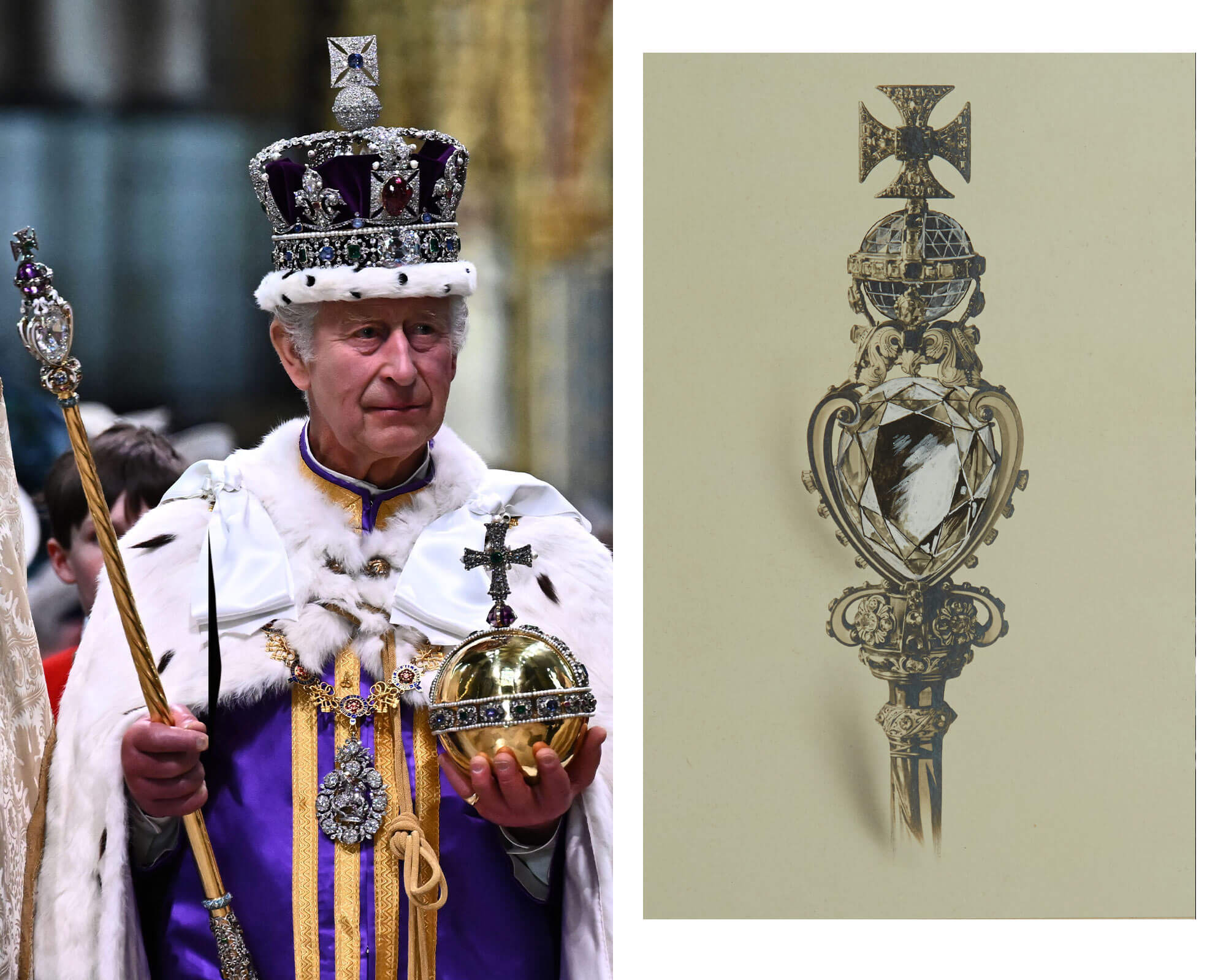 Royal Jewels made by Garrard Sovereign’s Sceptre King Charles