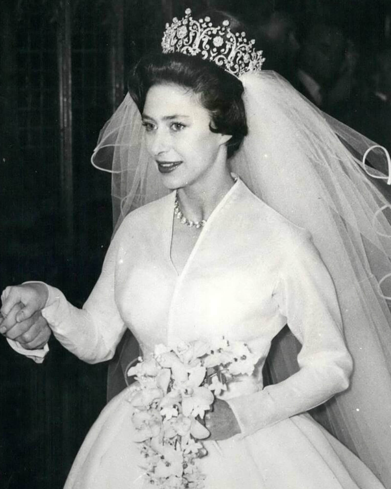 Royal Jewels made by Garrard The Poltimore Tiara Princess Margaret on her wedding day