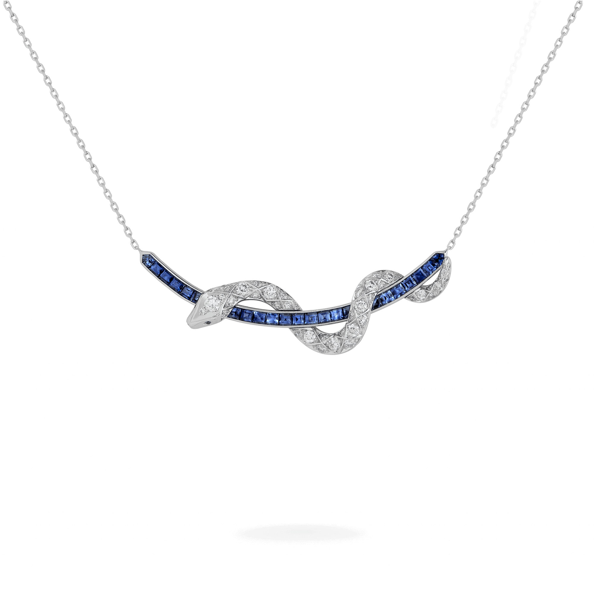 Garrard Enchanted Palace Jewellery Collection Serpent Sapphire and Diamond Pendant | In 18ct White Gold 2016264
