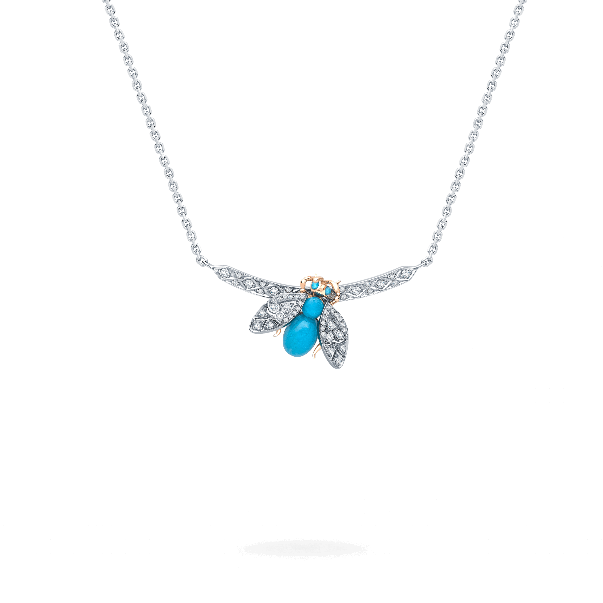 Garrard Enchanted Palace Jewellery Collection Turquoise and Diamond Bug Pendant In 18ct White Gold 2014735