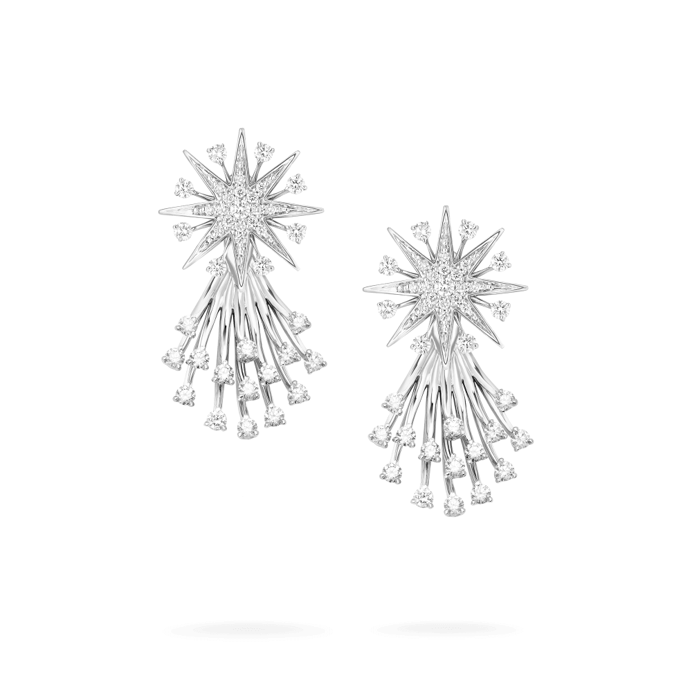 Garrard Starlight Jewellery Collection Diamond Shooting Star Jacket Earrings In 18ct White Gold 2019143